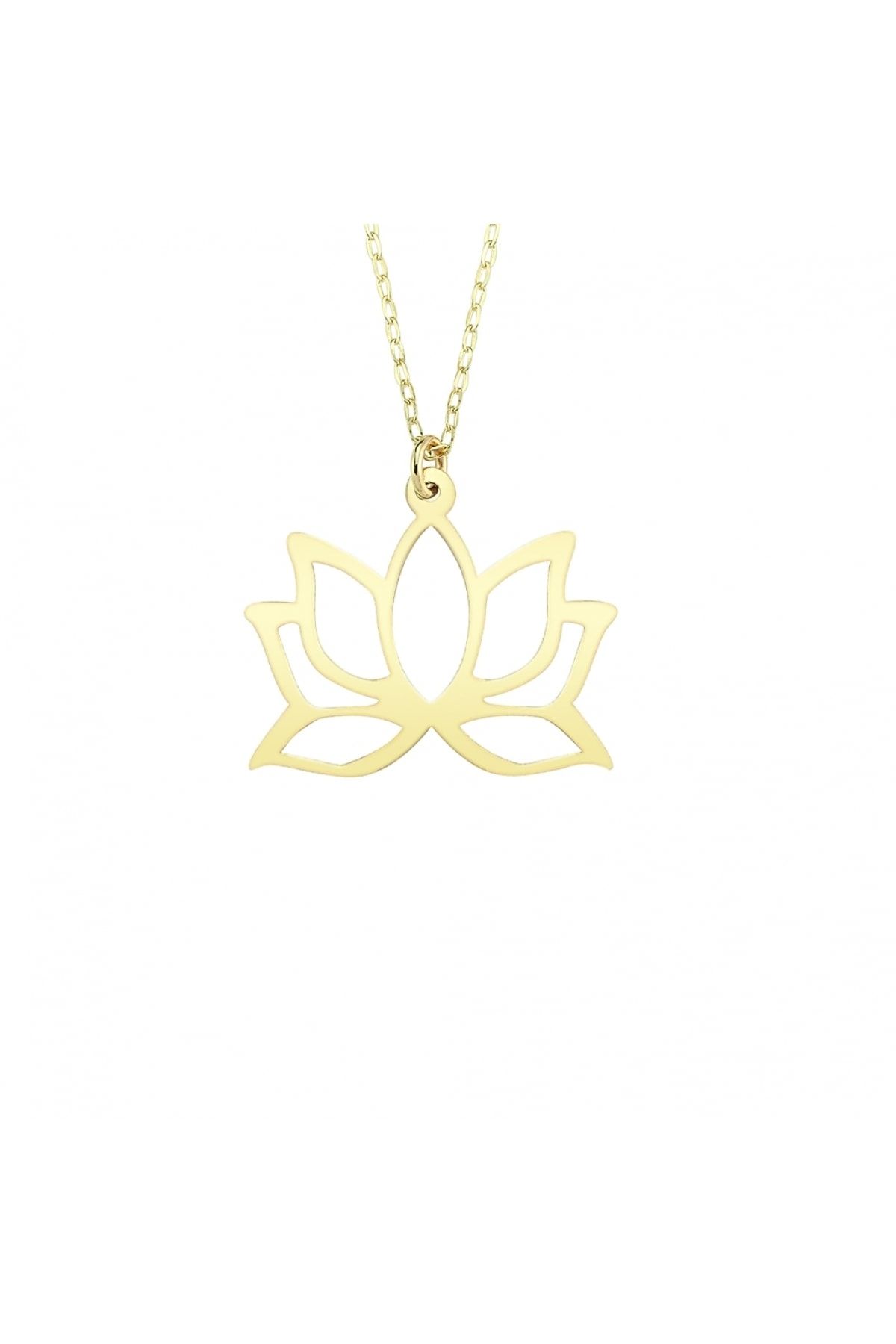 Altın Sepeti Altın Minik Lotus Çiçeği Kolye