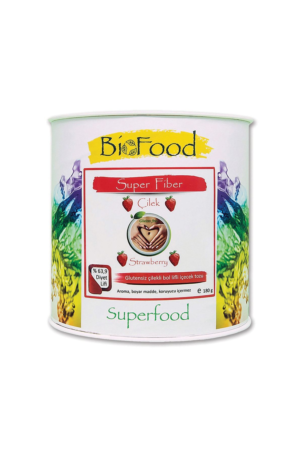 Biofood Super Fiber Glutensiz Çilekli Içecek Tozu 180 G