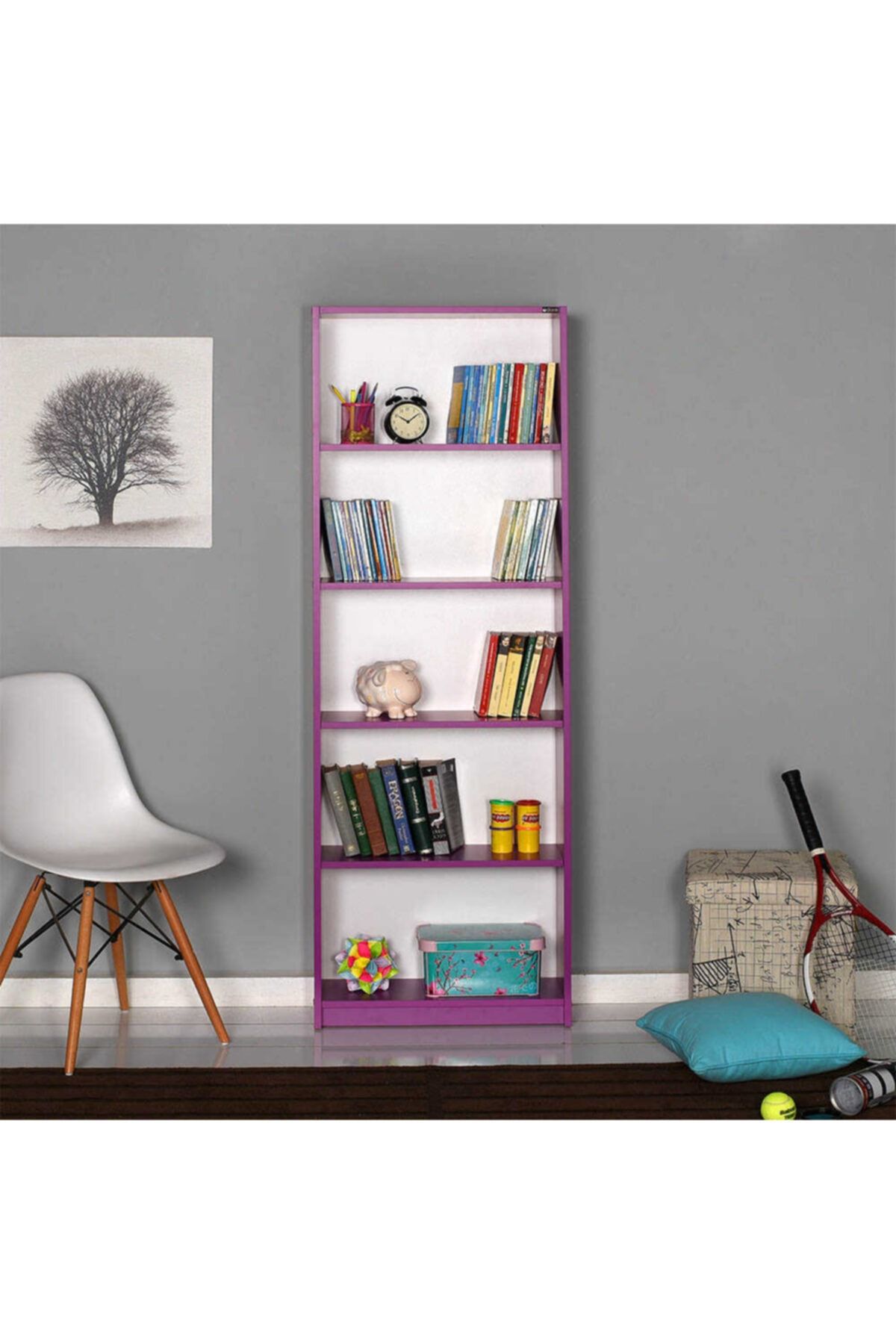 Adore Mobilya Max 5 Raflı Kitaplık Mor Fiyatı, Yorumları
