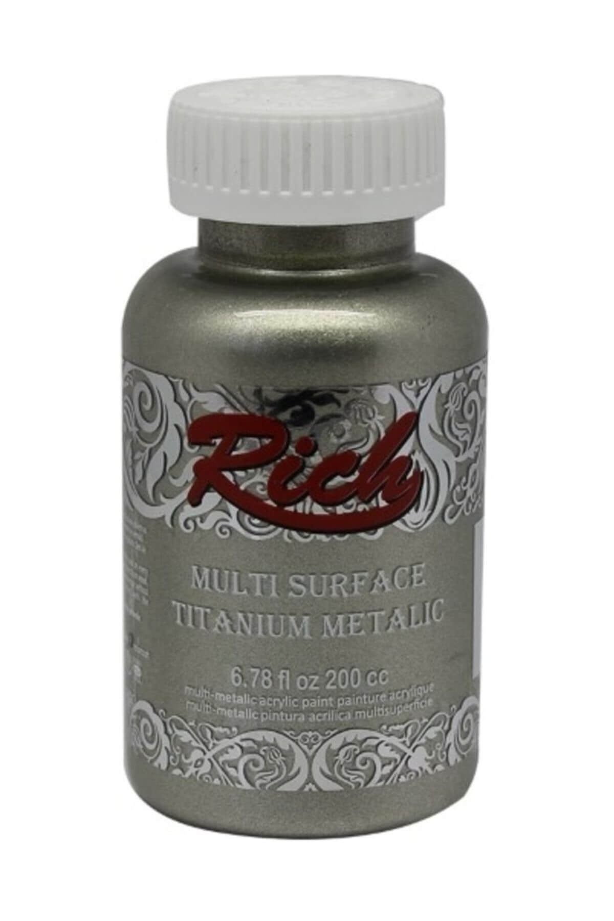 Rich Multi Surface Titanium Metalic Akrilik Boya 200cc N:2504 Antik Gümüş