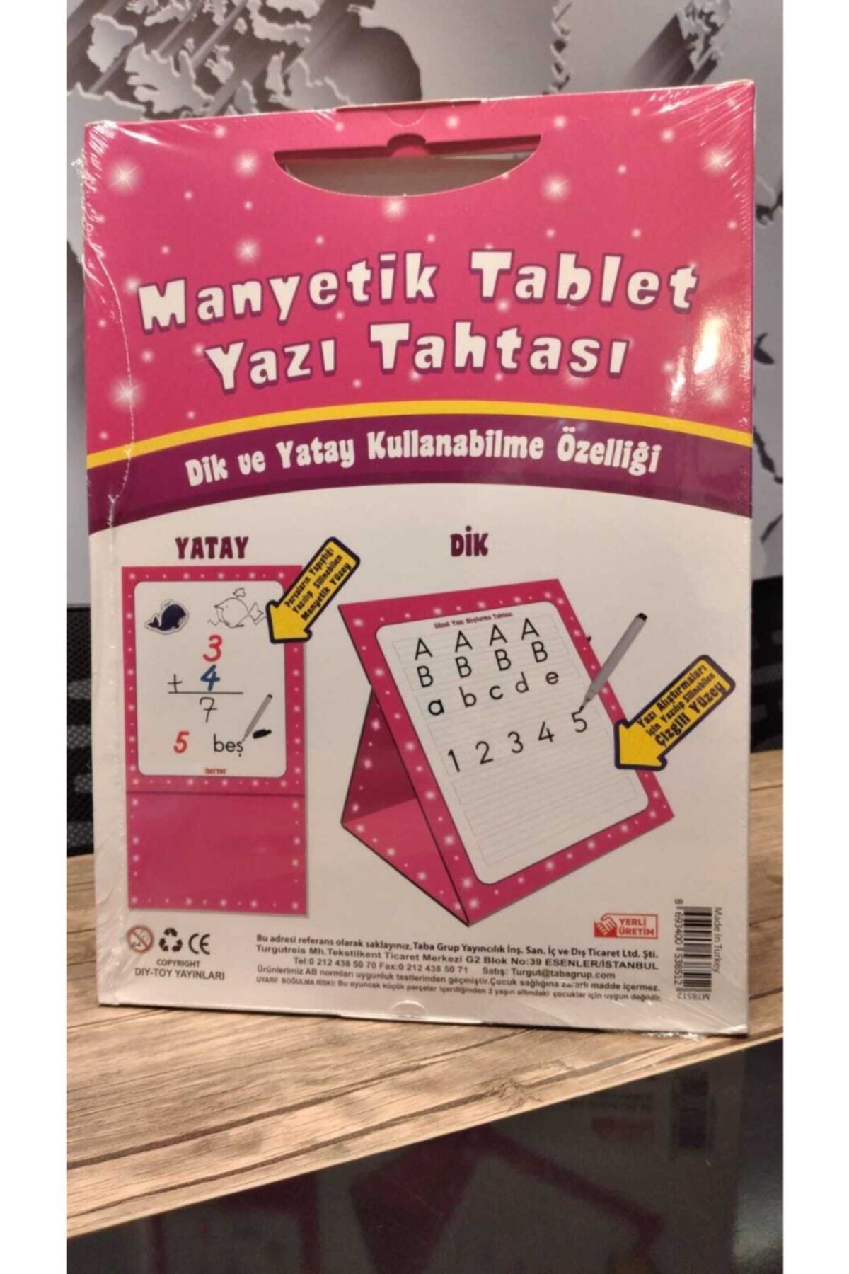 Diytoy Pembe Manyetik Tablet Yazı Tahtası