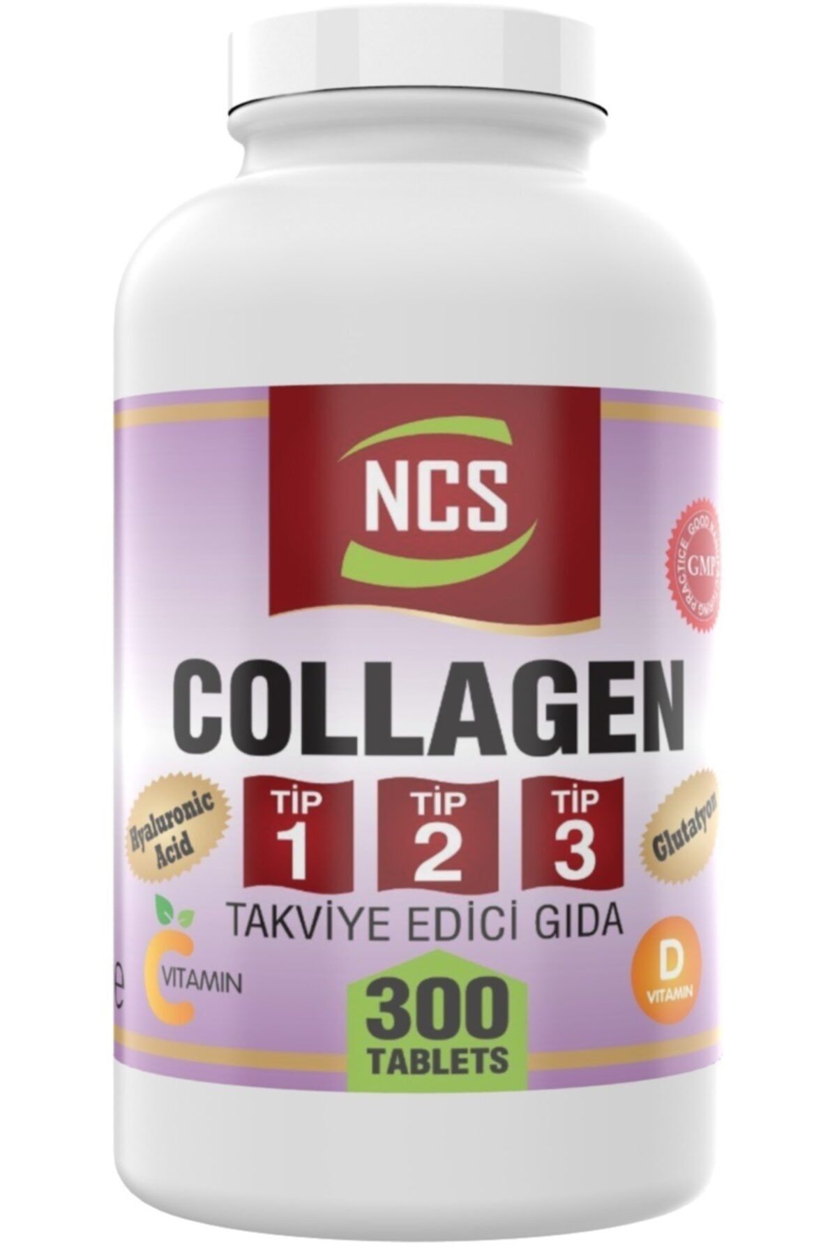 Nevfix Ncs 300 Tablet Kollajen 1000 Mg Collagen Tip 1-2-3 Glutatyon Dvit