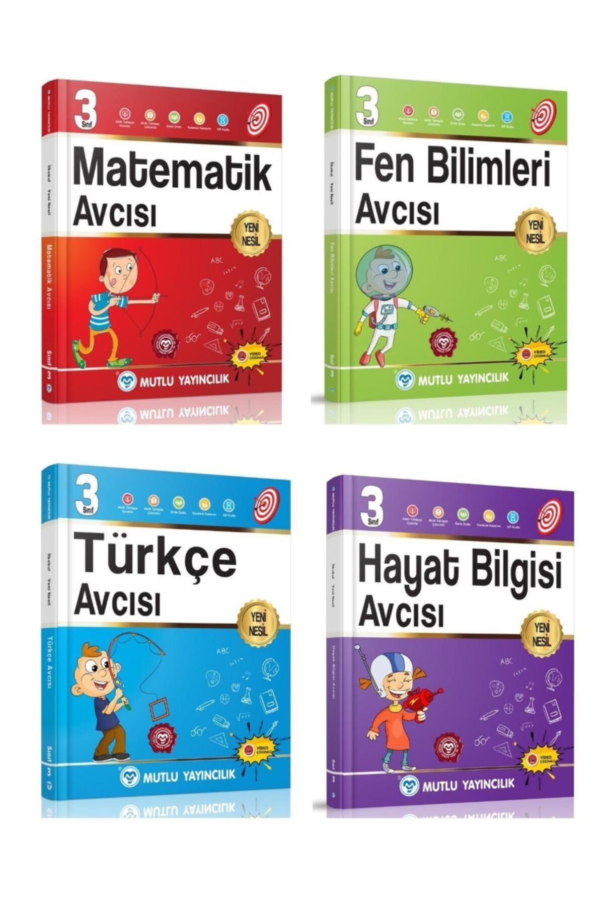 Mutlu Yayıncılık Mutlu 3.sınıf Avcı 4lü Set