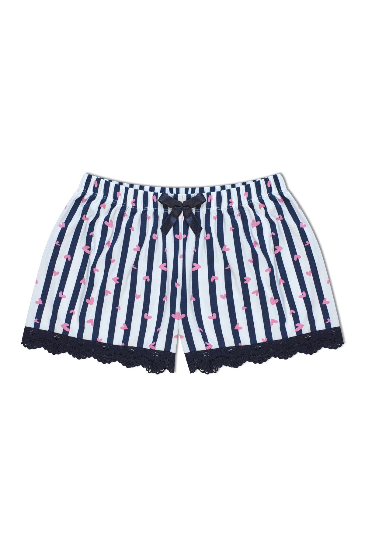 HNX Pamuklu Paçası Dantel Pijama Kadın Şort