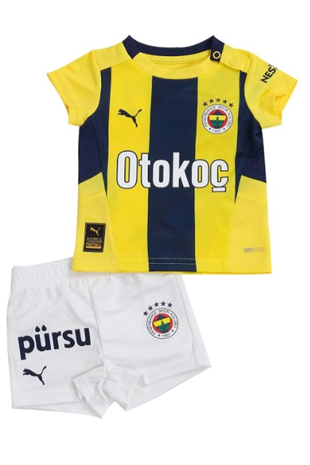 Puma Fenerbahçe S.k. Çubuklu Forma 24/25 Erkek Iç Saha Forması Sarı-lacivert