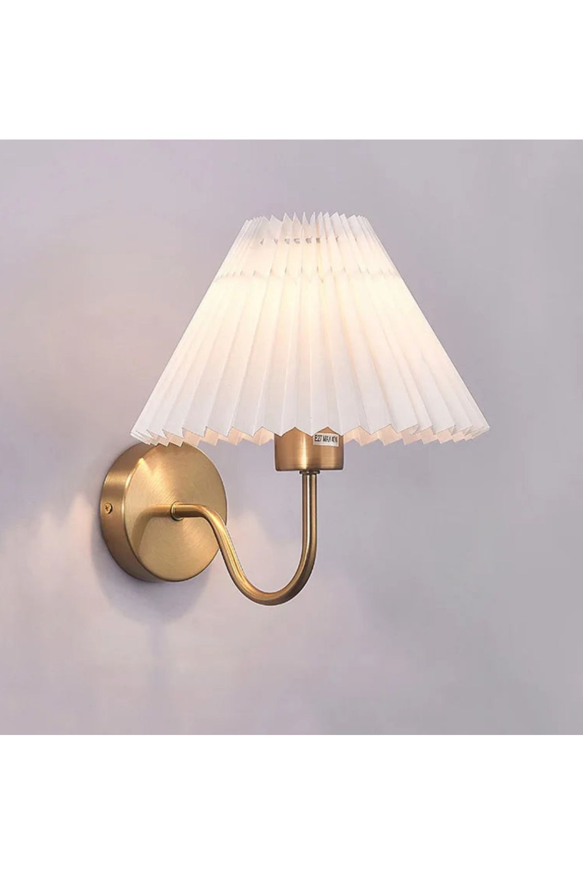Fico Home Pilli Aplik Kablosuz Tak Çalıştır  Krem Abajur Umbrella Aplik Eskitme Gold Sarı 1 Adet