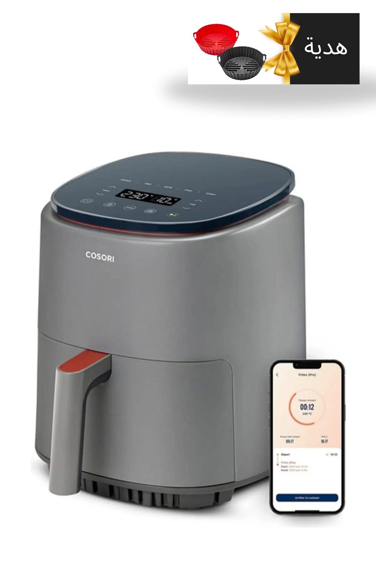 COSORI Cosorı Lite Smart Air Fritöz 3.8l Xl, 7 Programlı Sıcak Hava Fritözü, Pişirme Kabı Hediyeli