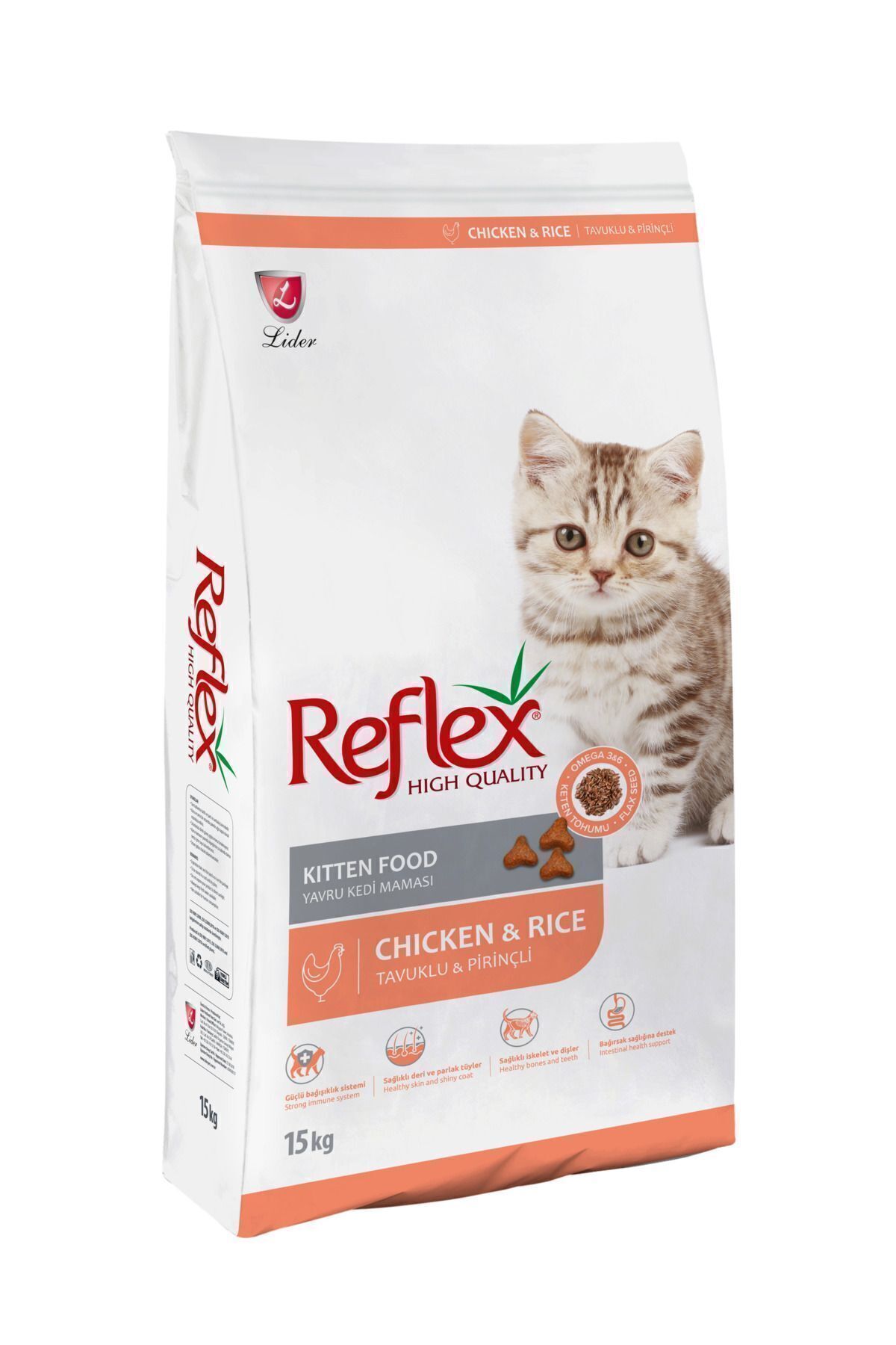 Reflex Kitten Chicken Tavuklu Ve Pirinçli Yavru Kedi Maması 15 Kg