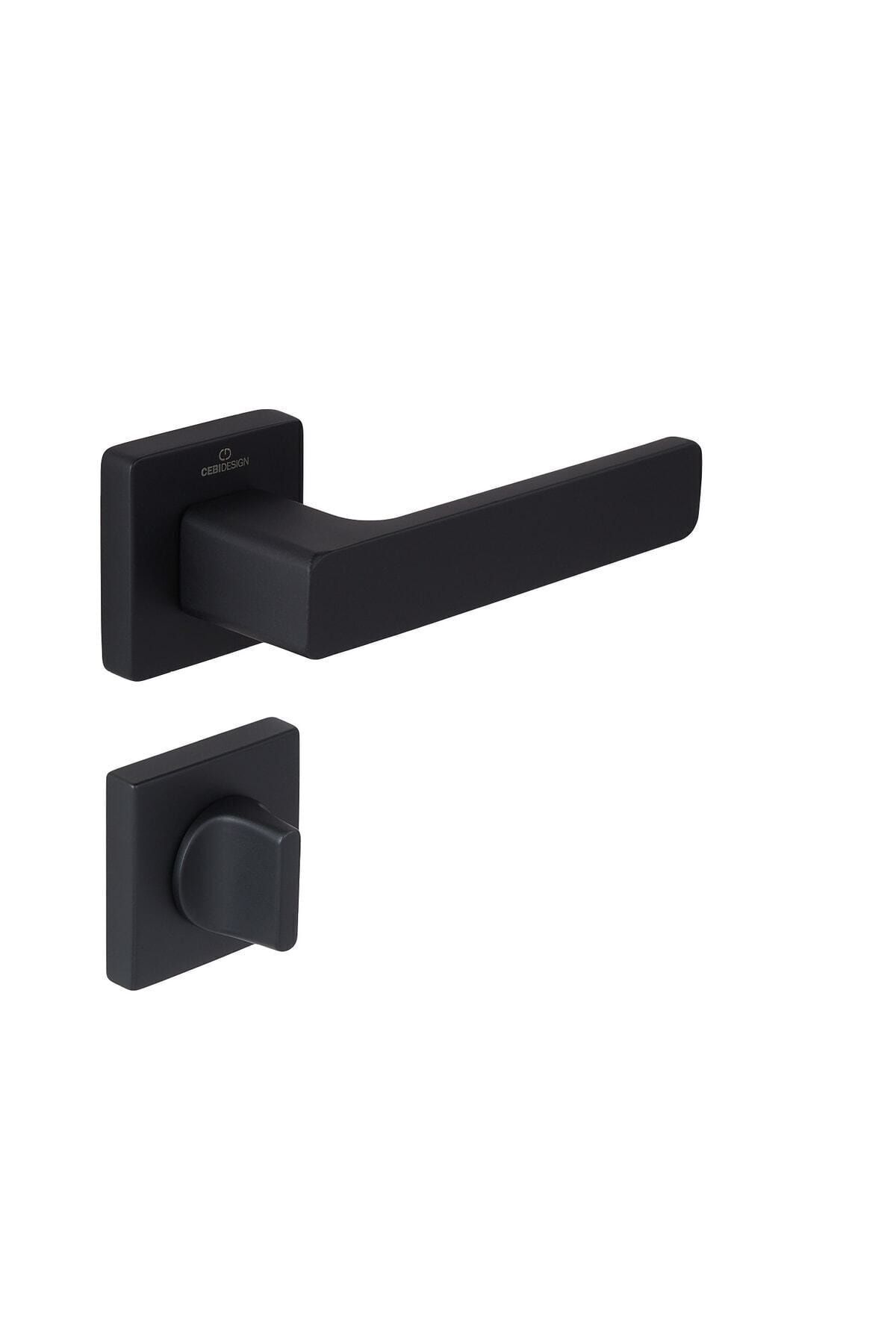 Cebi Çebi Zamak Kare Rozetli Polymer Proje Kapı Kolu Wc - Flat Mp54
