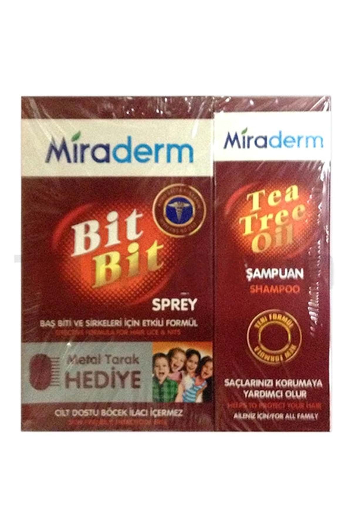 Miraderm Bit Bit Sprey 100 ml - Şamuan 150 ml Tarak Hediye