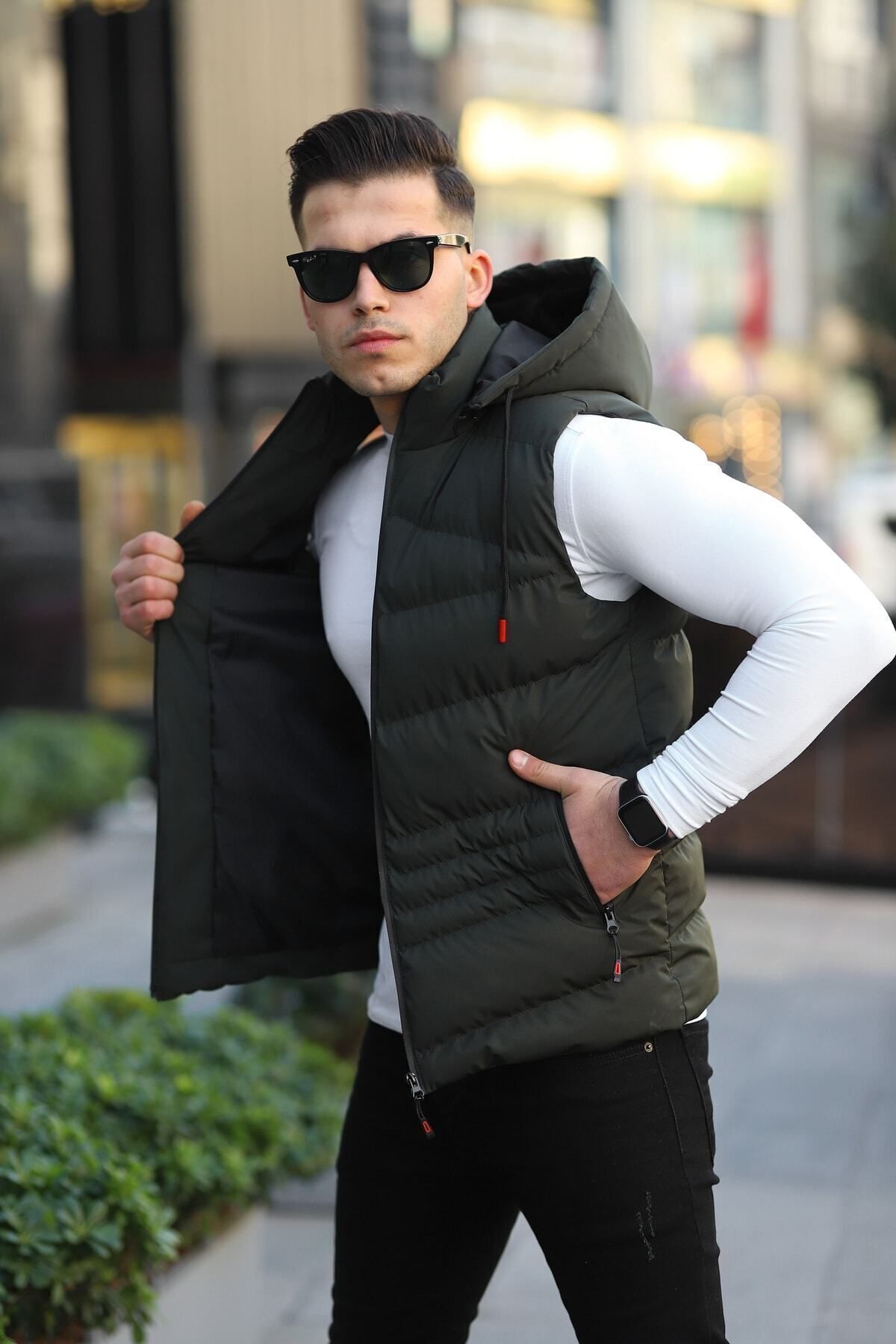 Boymen Su Geçirmez Erkek Çıkarılır Kapüsonlu Yelek