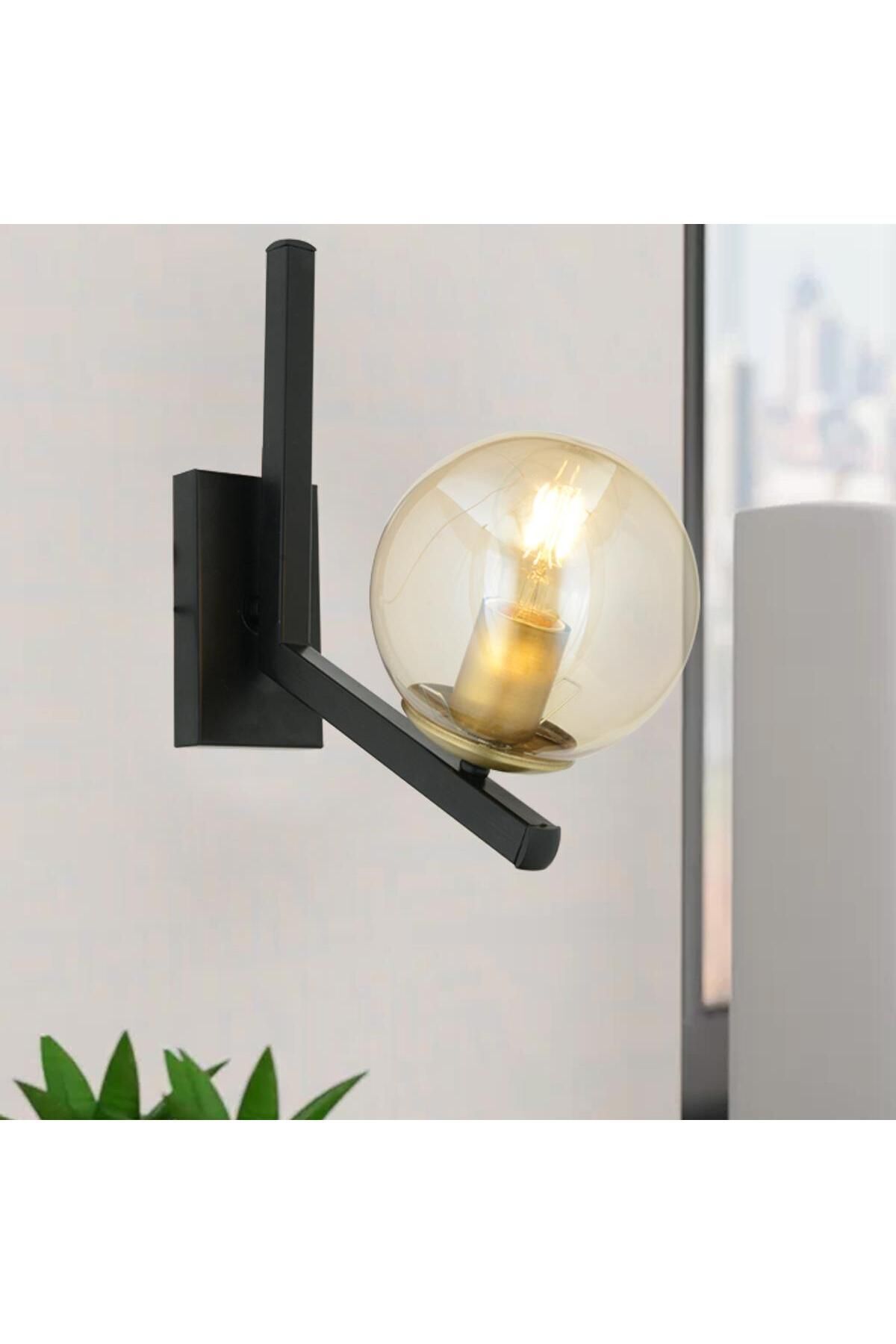 Apliqa Mikel Siyah Eskitme Duvar Lambası Yatak Odası-yatak Başı-banyo I?çin Modern Aplik