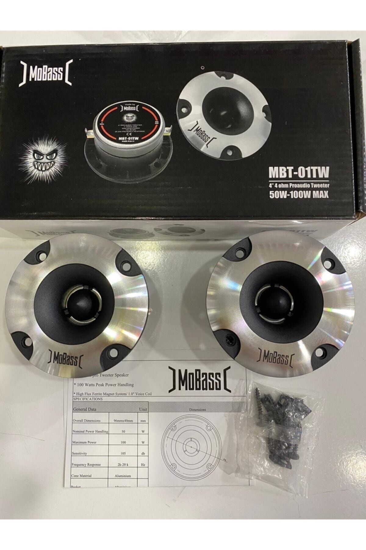Jameson Mobass Mbt-01Uyumlu  Tweeter Profesyonel Ciftti 200wat 100rms Iki Adet