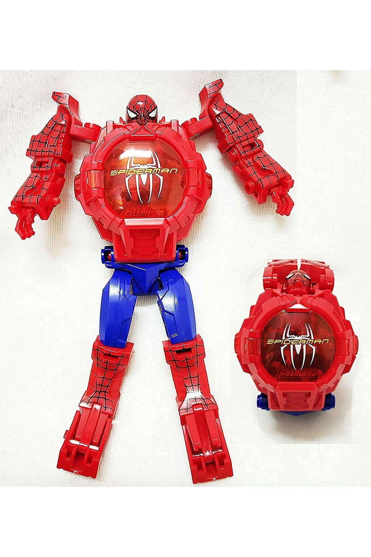 LRS STORE Robota Dönüşen Transformer Örümcek Adam Saati Robot Olan Spiderman Saat
