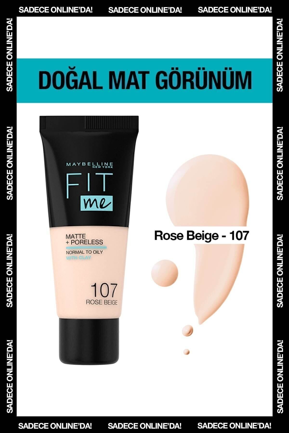 Maybelline New York Fit Me Matte Poreless Fondöten - 107 Rose Beige