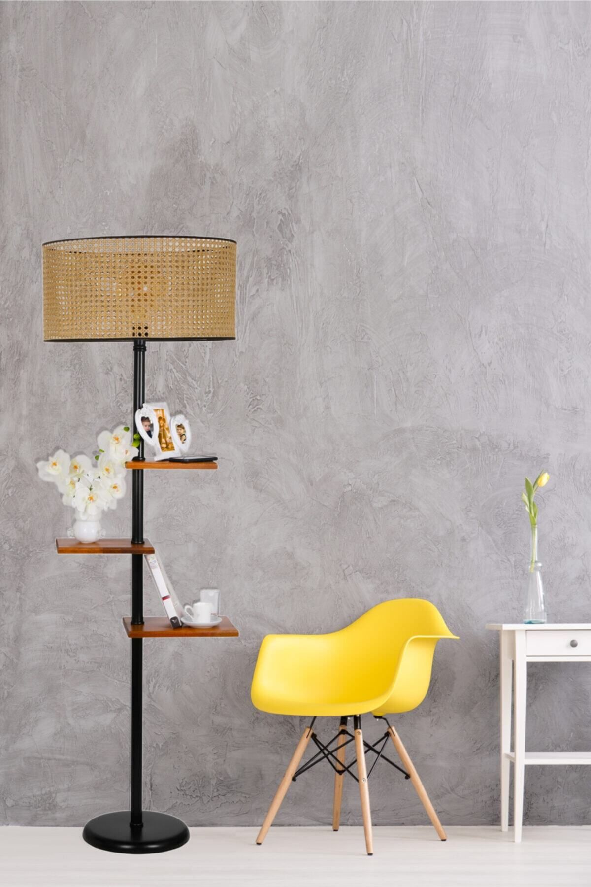 Lumexx Moda Lambader Siyah Silindir Rattan Abajurlu