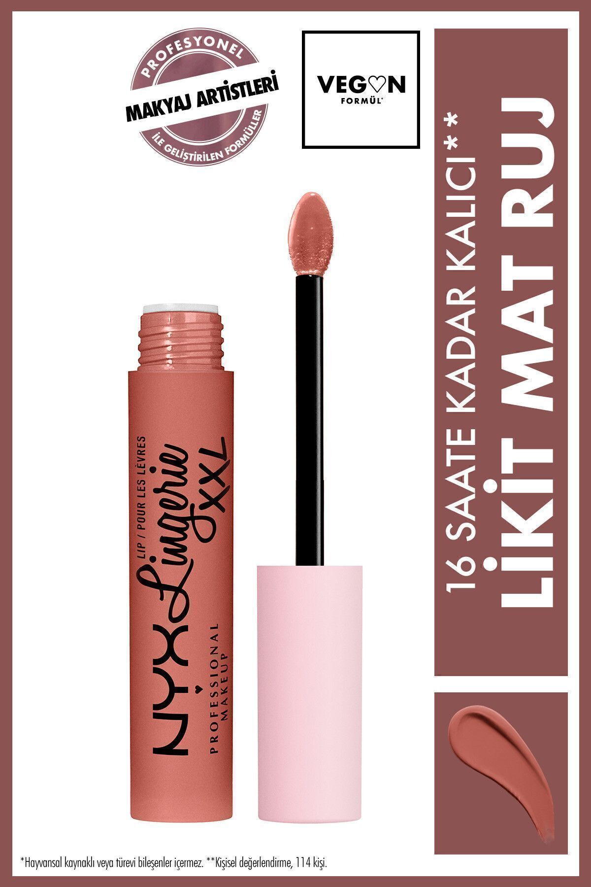 NYX Professional Makeup Lip Lingerie Xxl Mat Likit Ruj Turn On