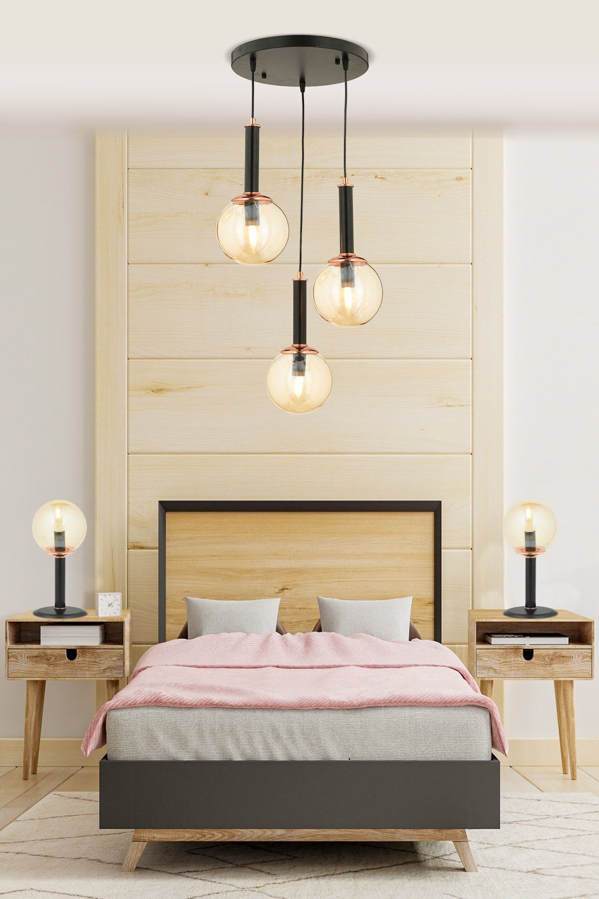 Apliqa Erna Yatak Odası Modern Retro Sarkıt Mutfak Salon Avize Seti