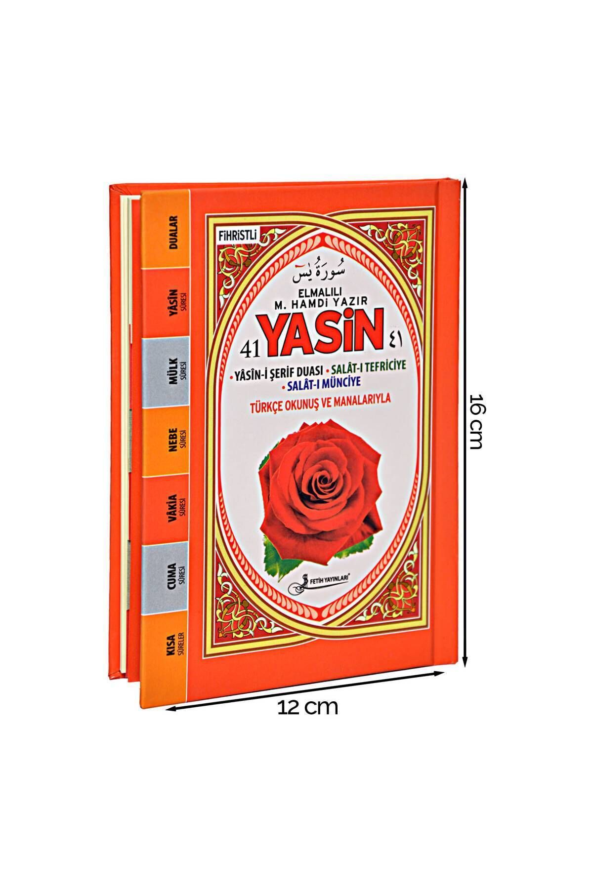 Fetih Yayınları Yasini Şerif Kitabı - Çanta Boy - 128 Sayfa - Ciltli - Pembe Renk - - Mevlid Hediyel