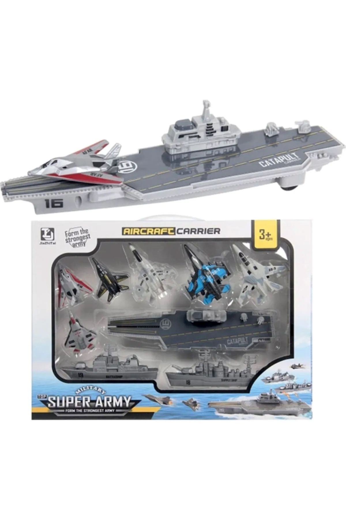 scntoys Uçak Gemisi Filo Seti Savaş Gemisi Savaş Uçağı Uçak Fırlatan Gemi Oyuncak Uçak Gemi Seti
