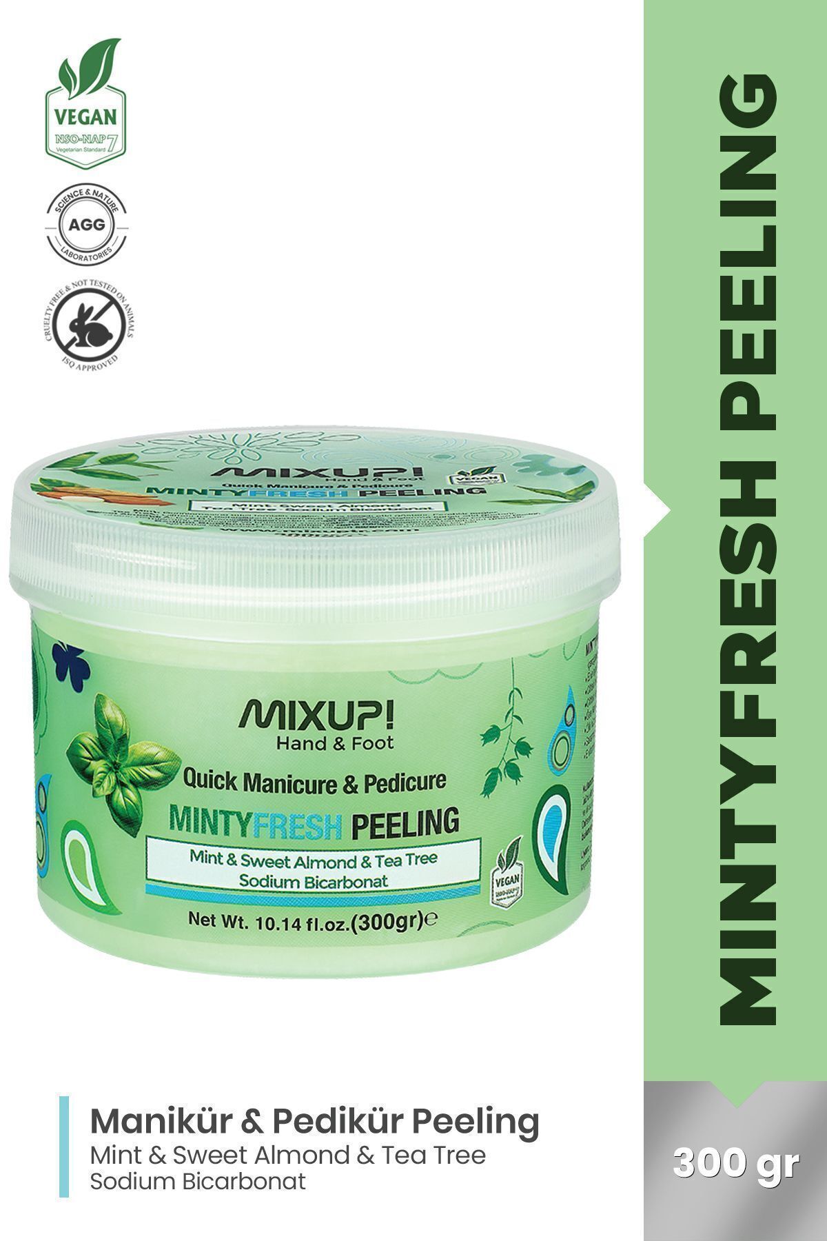 Mixup Manikür & Pedikür Arındırıcı - Besleyici - Nemlendirici Mintyfresh Peeling 300 gr