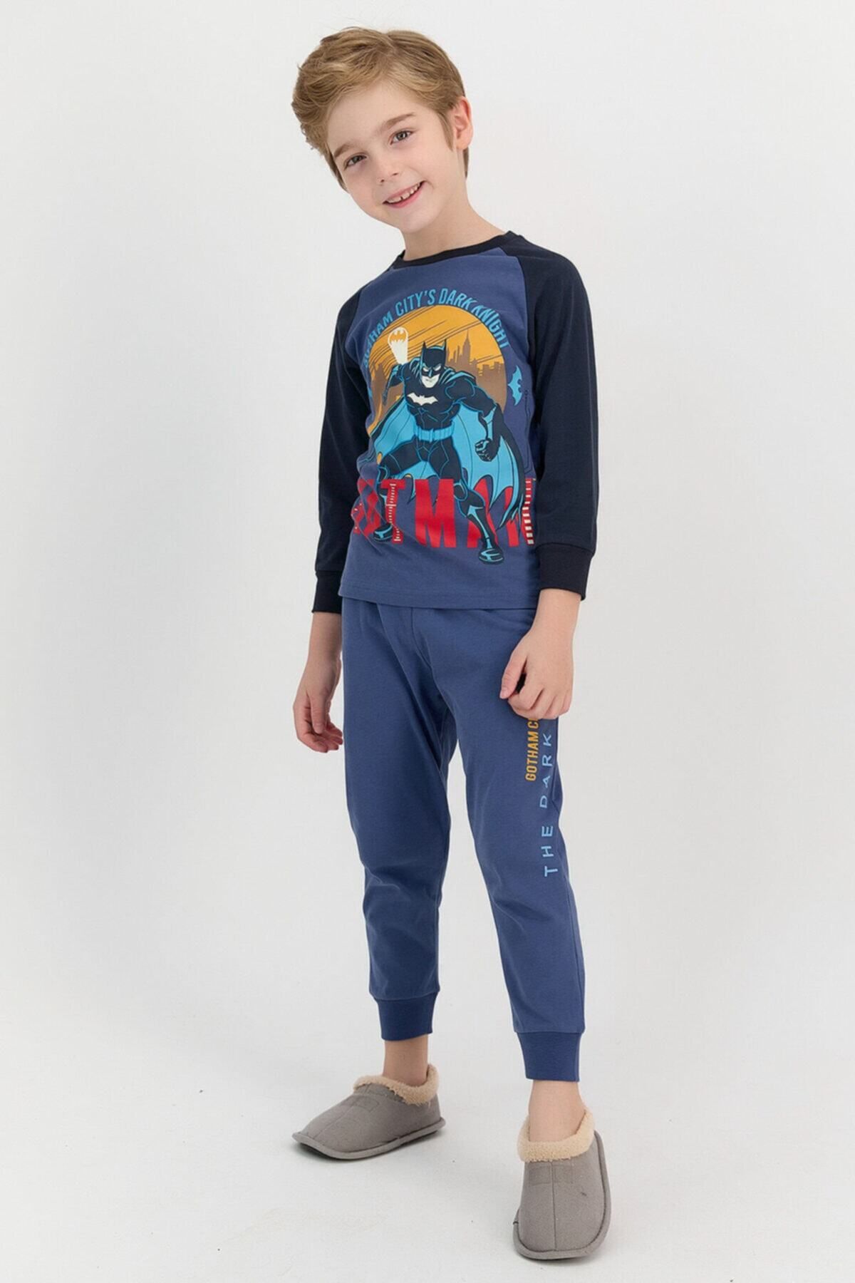 Batman Lisanslı Indigo Erkek Çocuk Pijama Takımı L1419-c