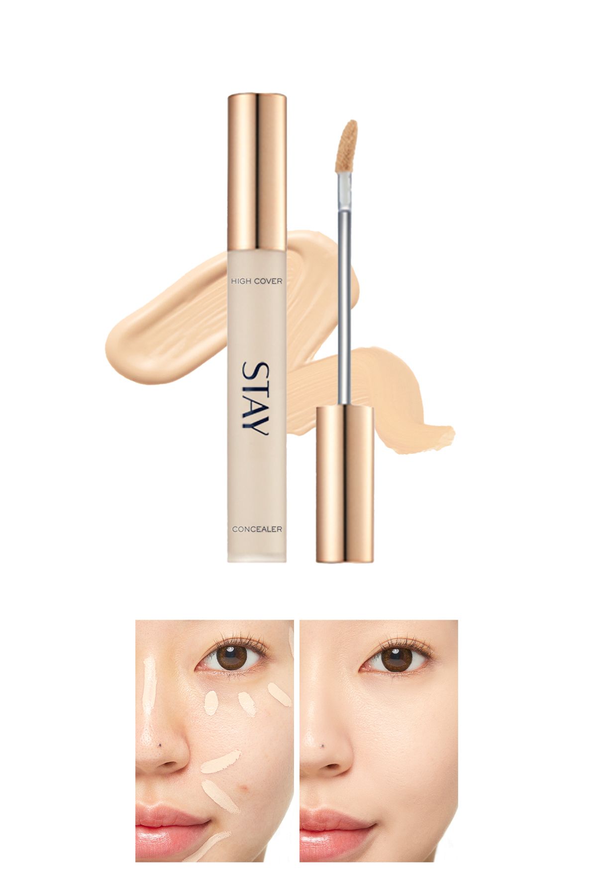 Missha İnce Dokulu Pürüzsüz Görünüm Sağlayan Concealer Stay Tip Concealer High Cover 21N(Vanilla)