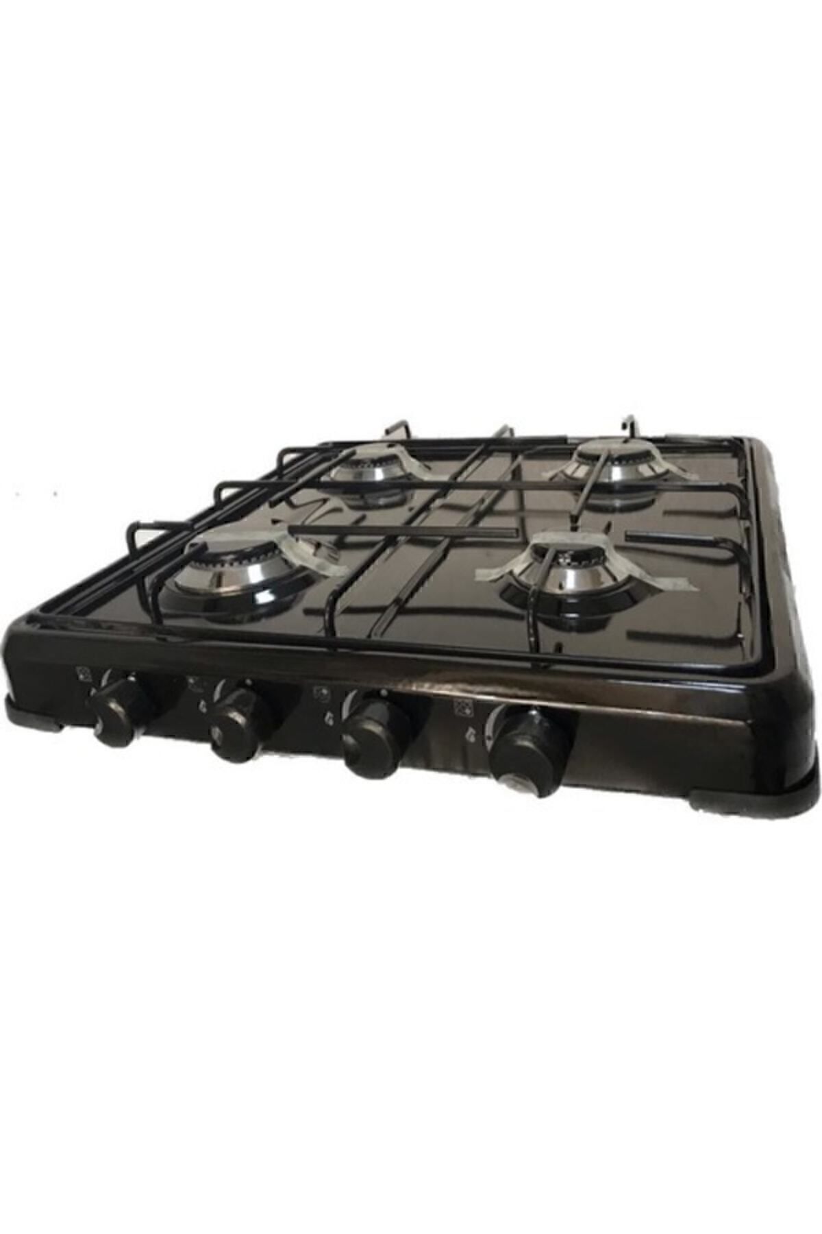 Hella Set Üstü 4 Gözlü Ocak Tüplü Siyah Çakmaksız Ocak