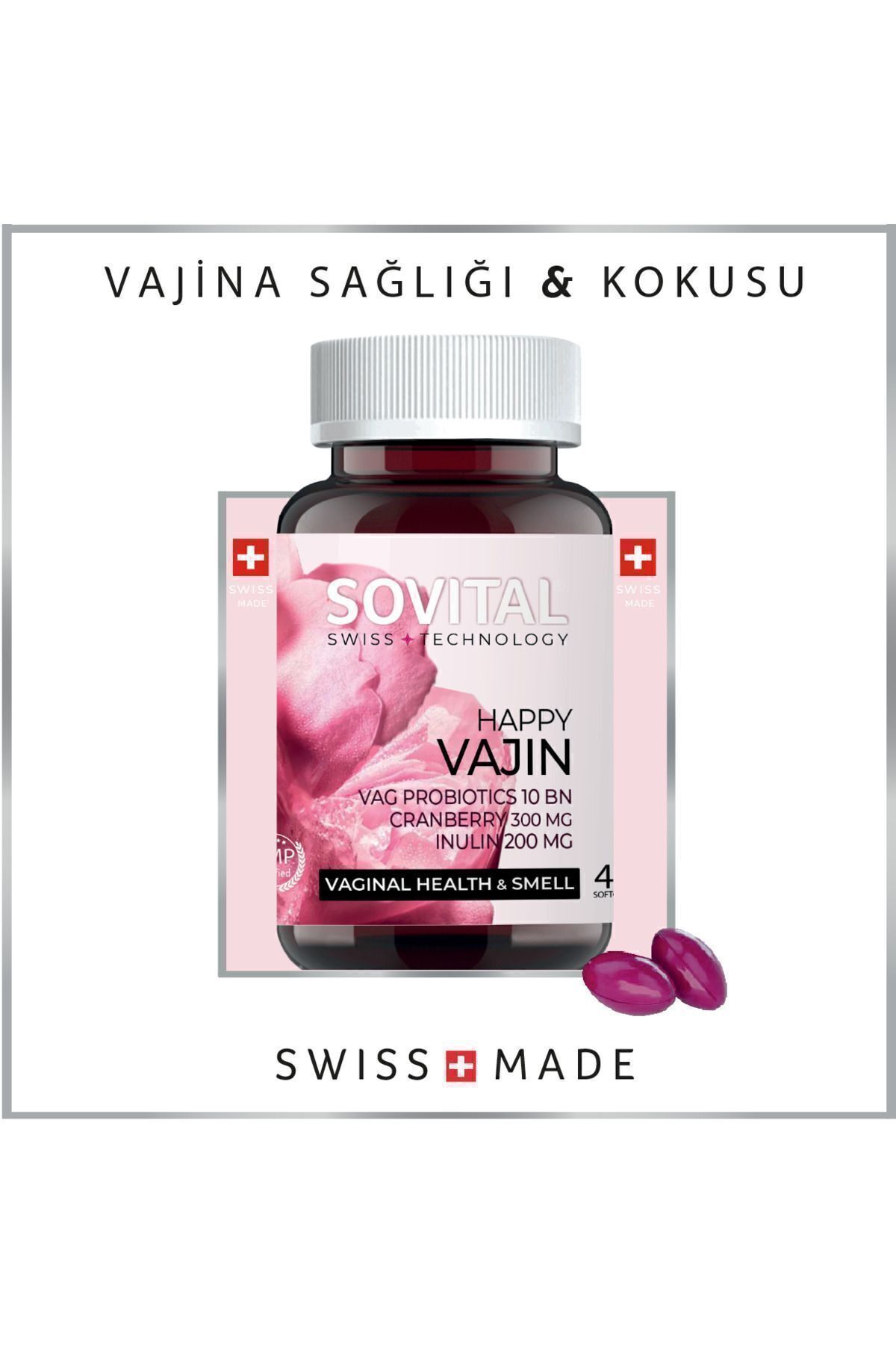 SOVITAL Happy Vajin Sağlığı ve Kokusu 40 Softgels