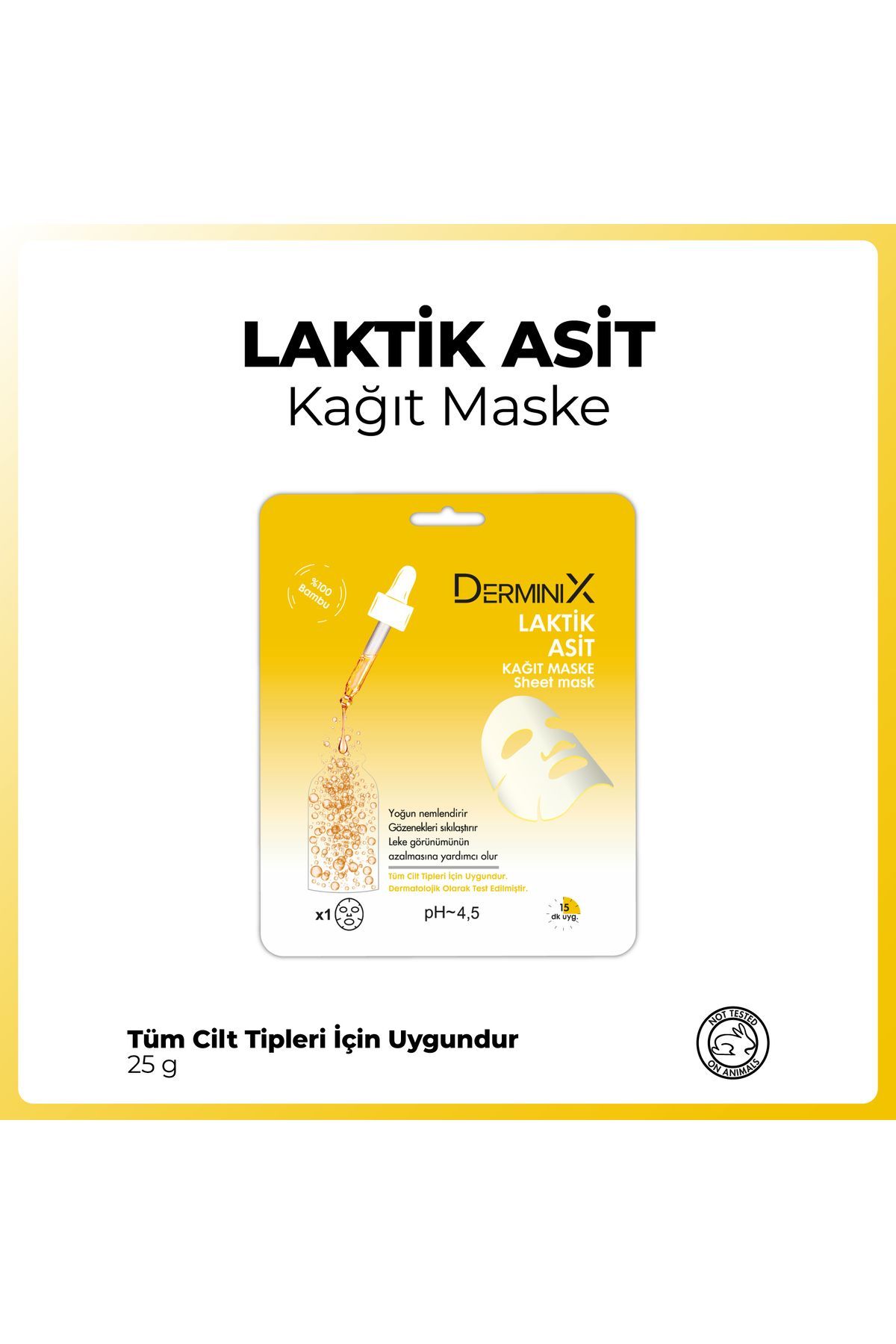 Derminix Laktik Asit Kağıt Maske