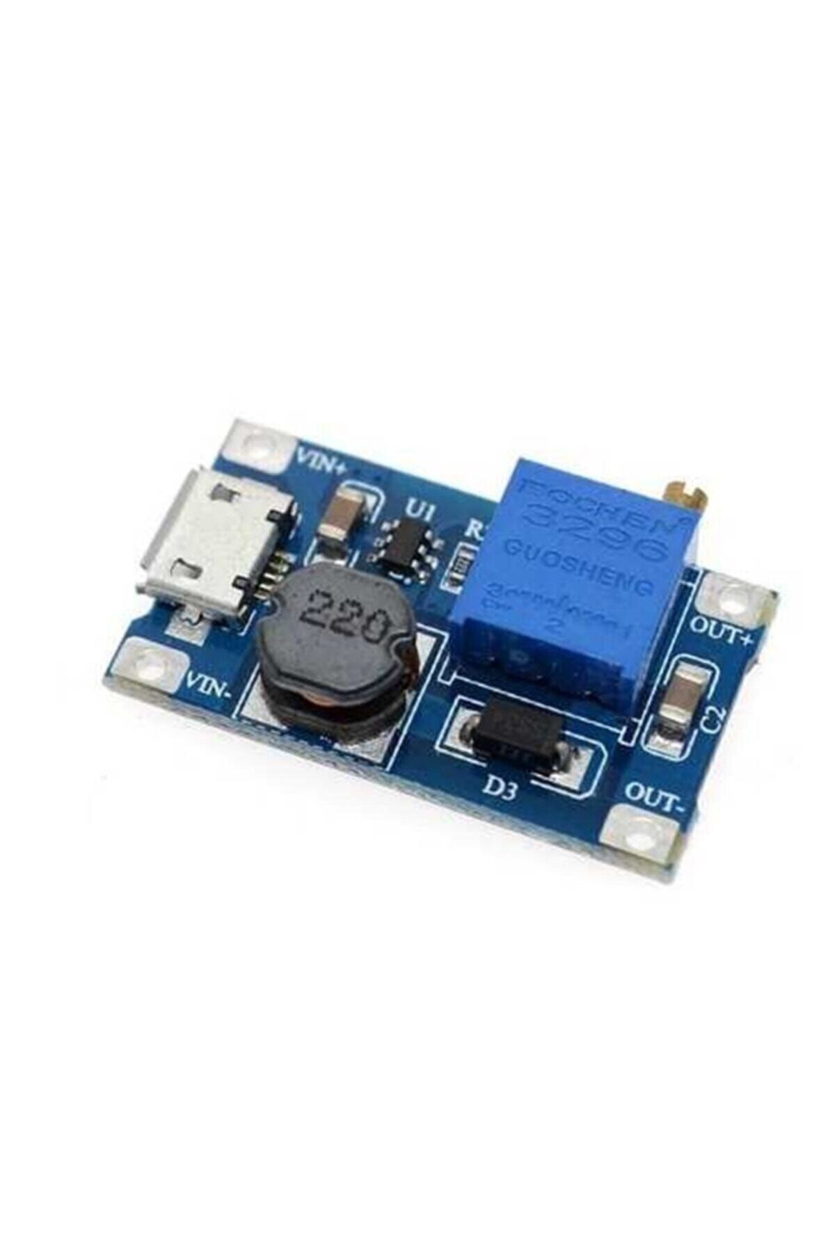 Arduino (4 ADET) Mt3608 2a Yükselteç Dc-dc Aşamalı Güç Modülü Micro Usb Çıkışlı