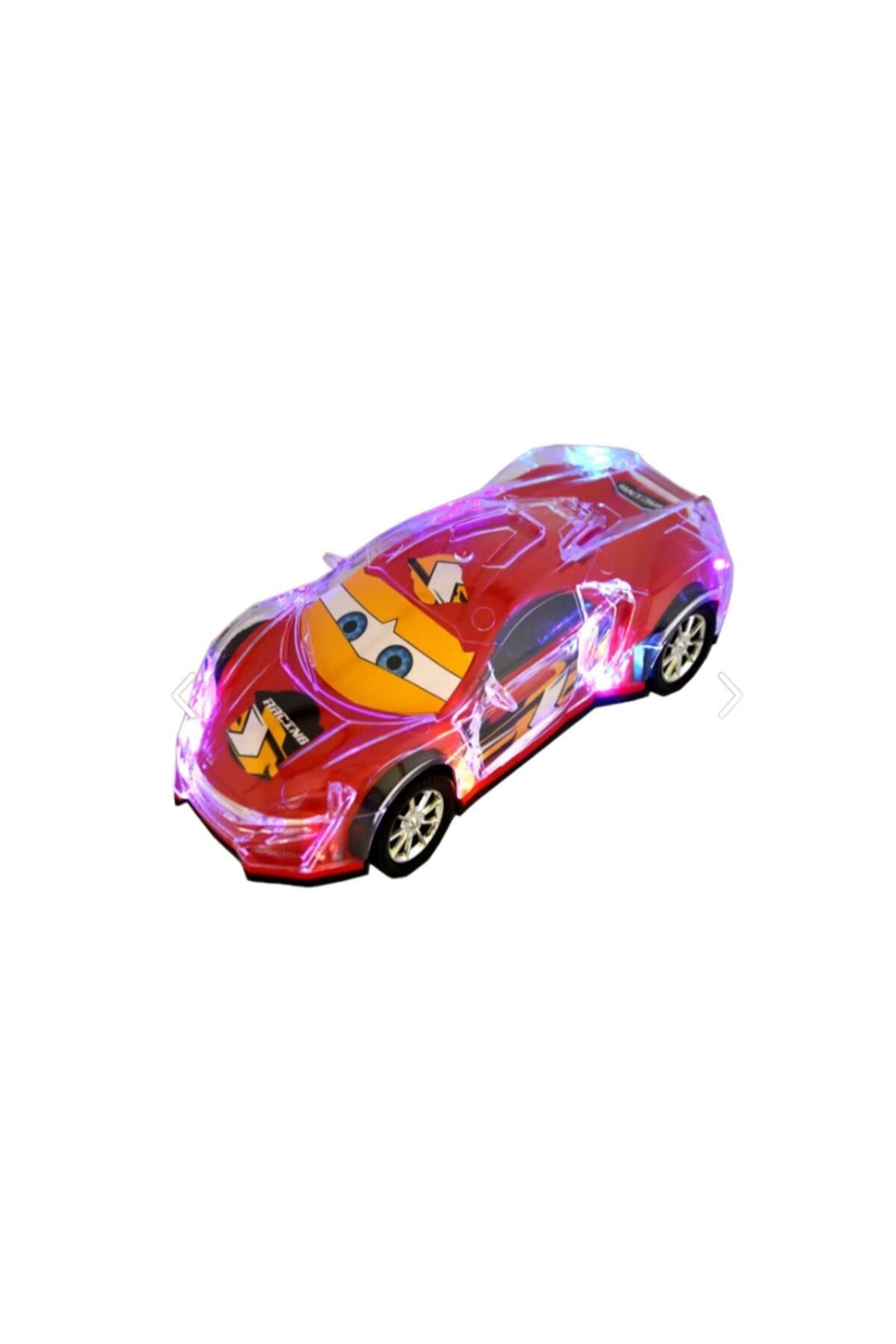 Şimşek Mcqueen Cars Üstü Işıklı Çarpdön Sesli Müzikli Araba Kırmızı