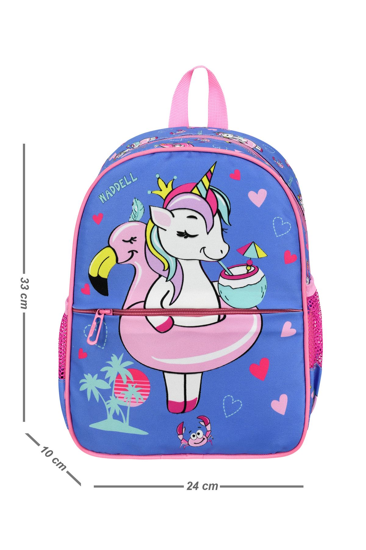 Waddell Lila Flamingo Desenli Anaokulu Kreş Sırt Çantası 24110