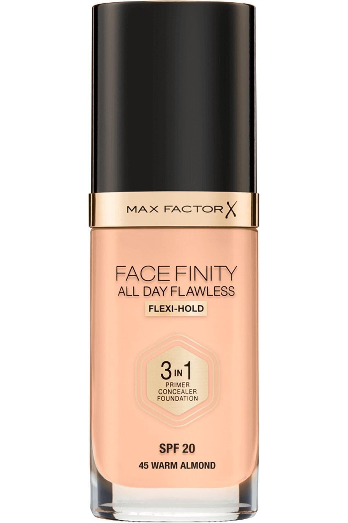 Max Factor Facefinity 3'ü 1 Arada Fondöten No: 45 Warm Almond