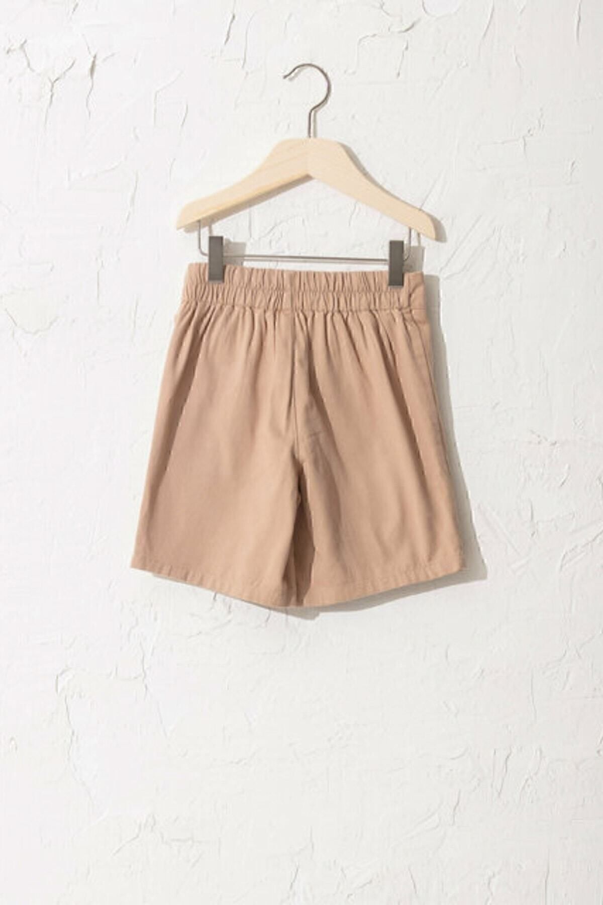 LC Waikiki Your Fashion Style'dan Beli Lastikli Basic Kız Çocuk Bej Şort Etek
