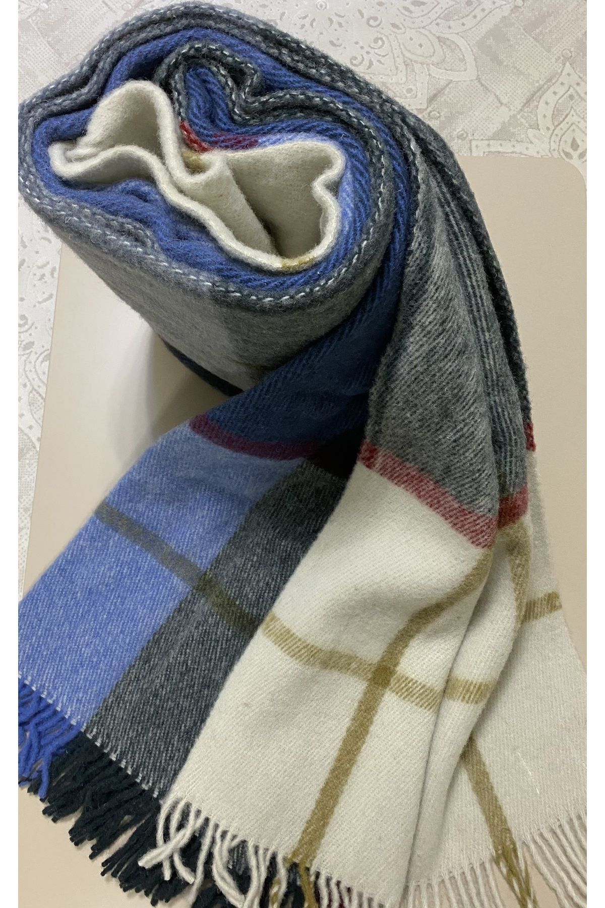 Selin Gençev Home && %100 Saf Yün Scotch Battaniye Tek Kişilik * Yün Battaniye - % 100 Saf Yün - Wool
