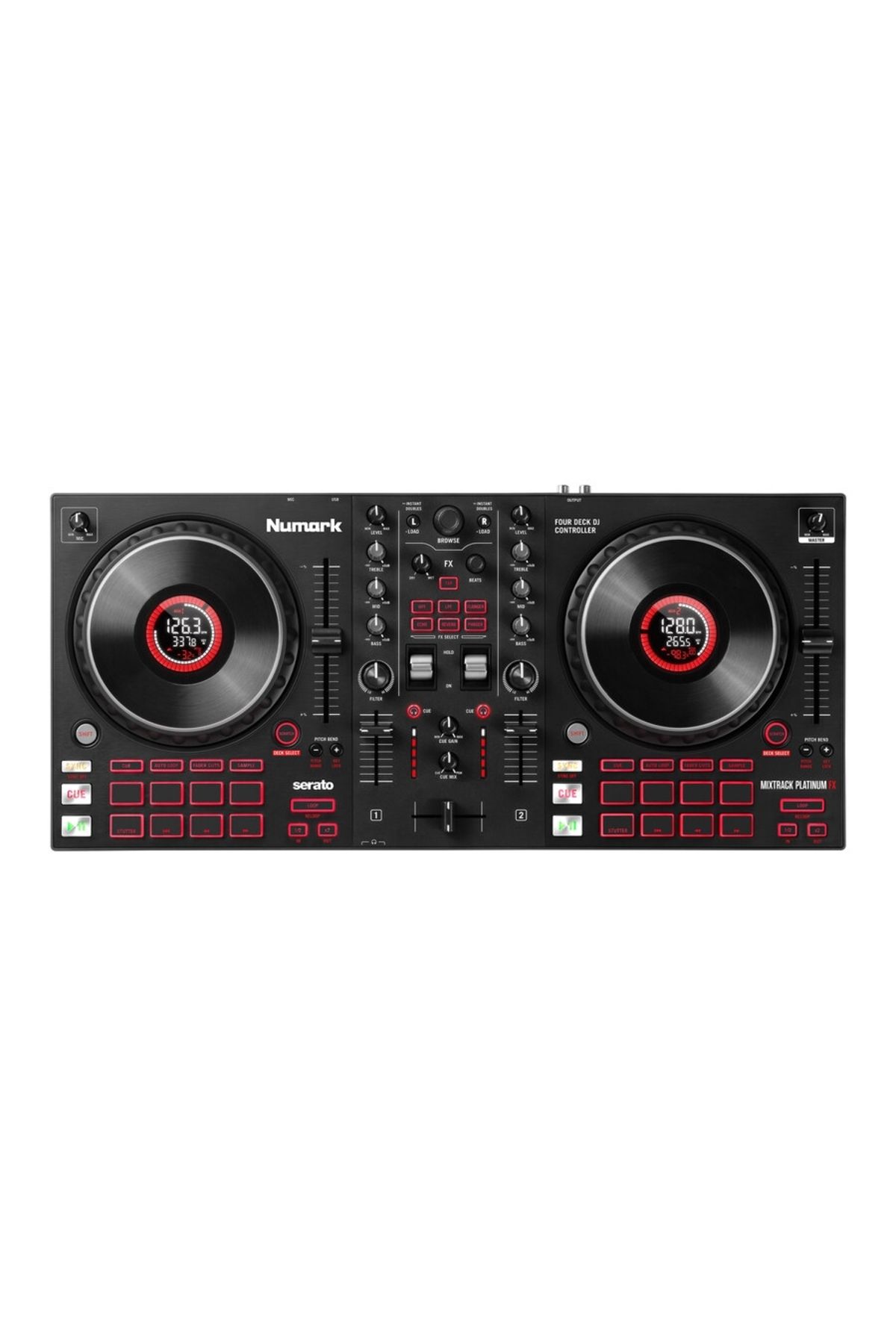NUMARK Mixtrack Platinum Fx | 4-kanal, Renkli Ekranlı Serato Dj Kontroller