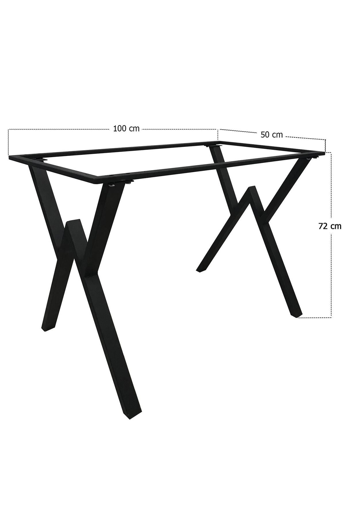 İREM Retro Metal Masa Ayak - X Ayak (50x100cm Çerçeve )
