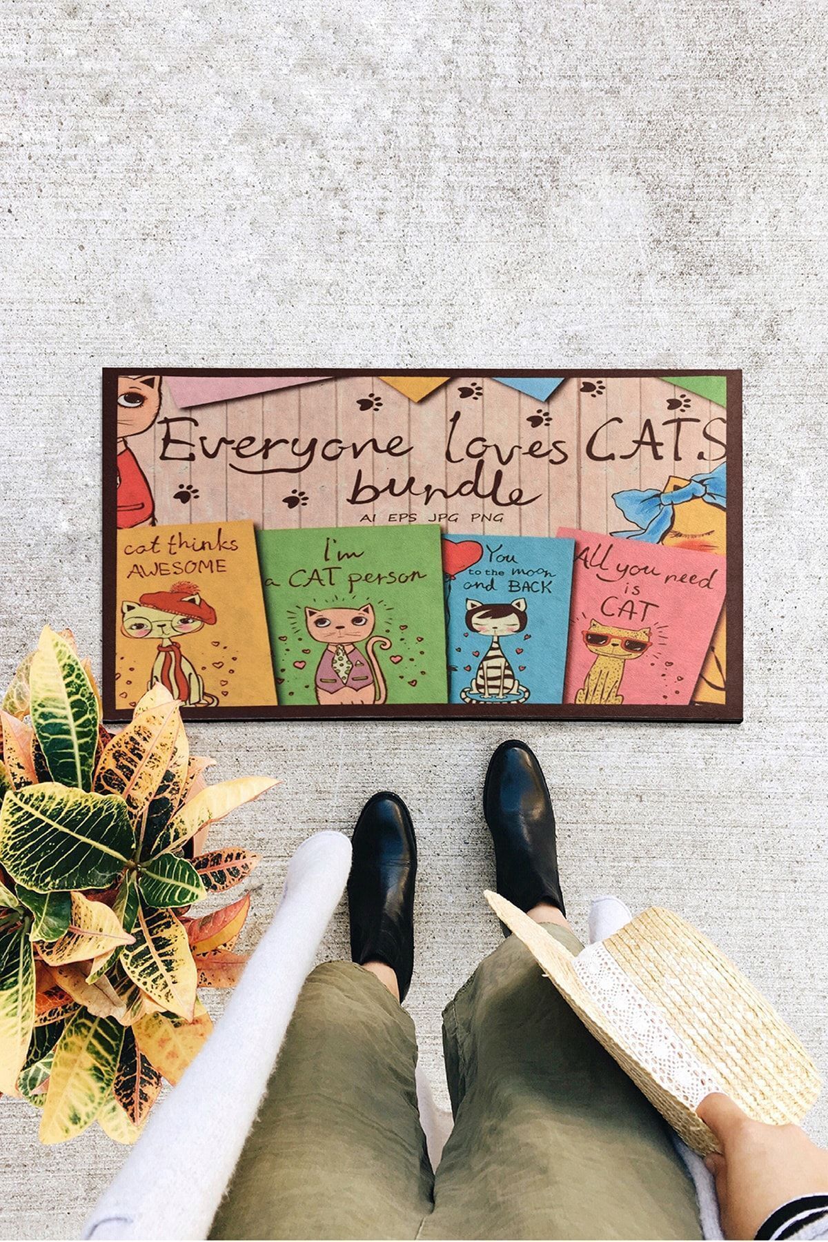 Chilai Home Bundle 40x60 Cm Kapı Önü Paspası Pvc Taban