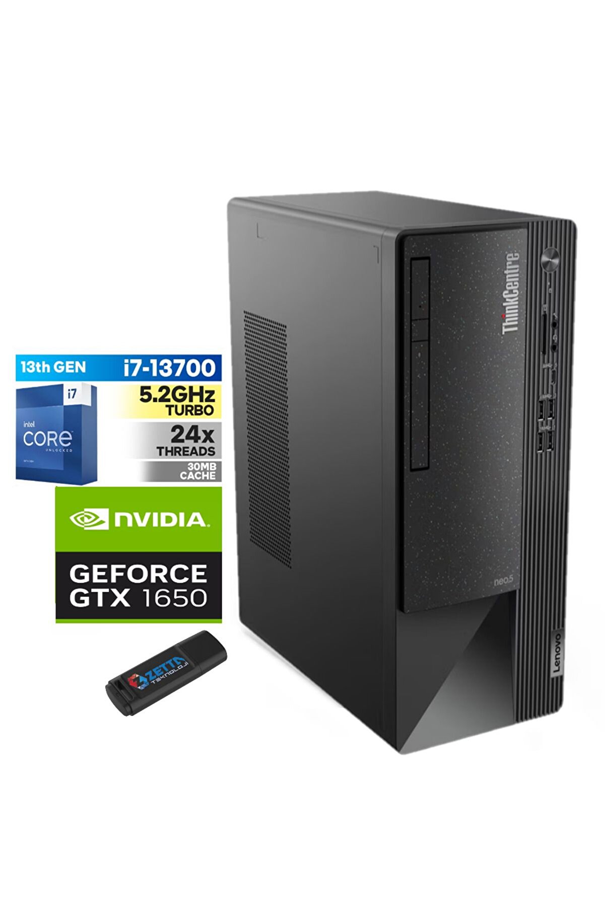 NEO 50T GEN4 İ7 13700 64gb 2tb SSD 4GB/GTX1650 WIN11Home 312JB005ATR39172Zettabellek