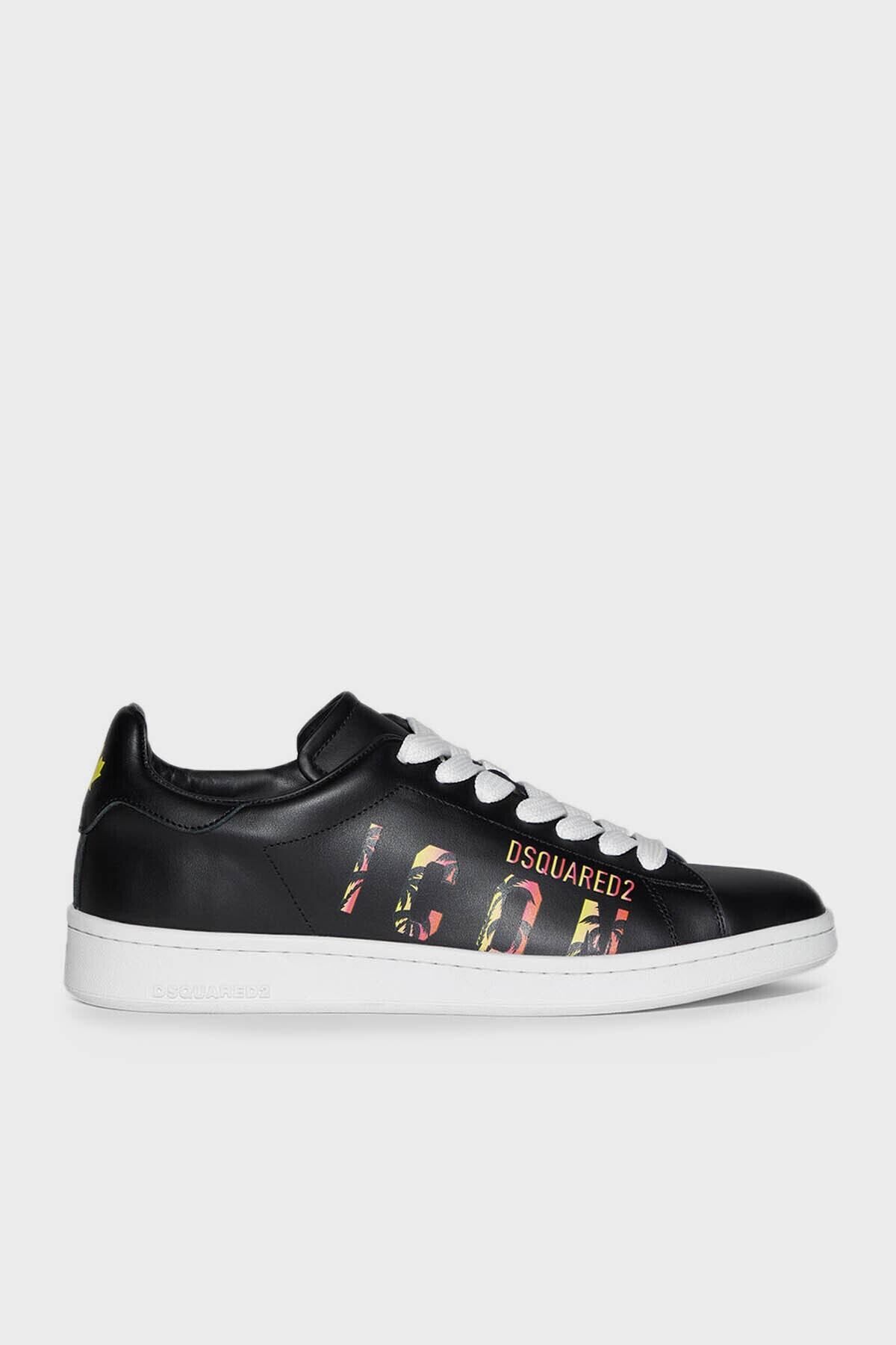 DSquared2 Logolu Hakiki Deri Sneaker Ayakkabı Erkek AYAKKABI SNM017501 506232 2124