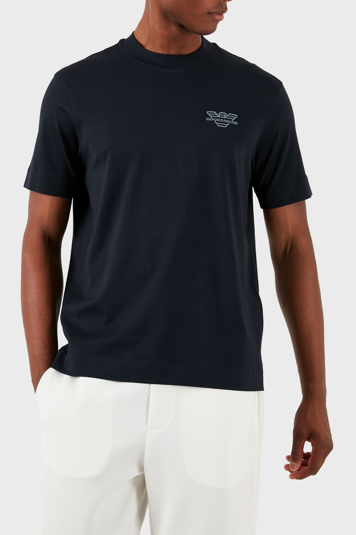 Emporio Armani Pamuklu Regular Fit Bisiklet Yaka T Shirt Erkek T SHİRT 3D1TH3 1JOCZ 09Q7