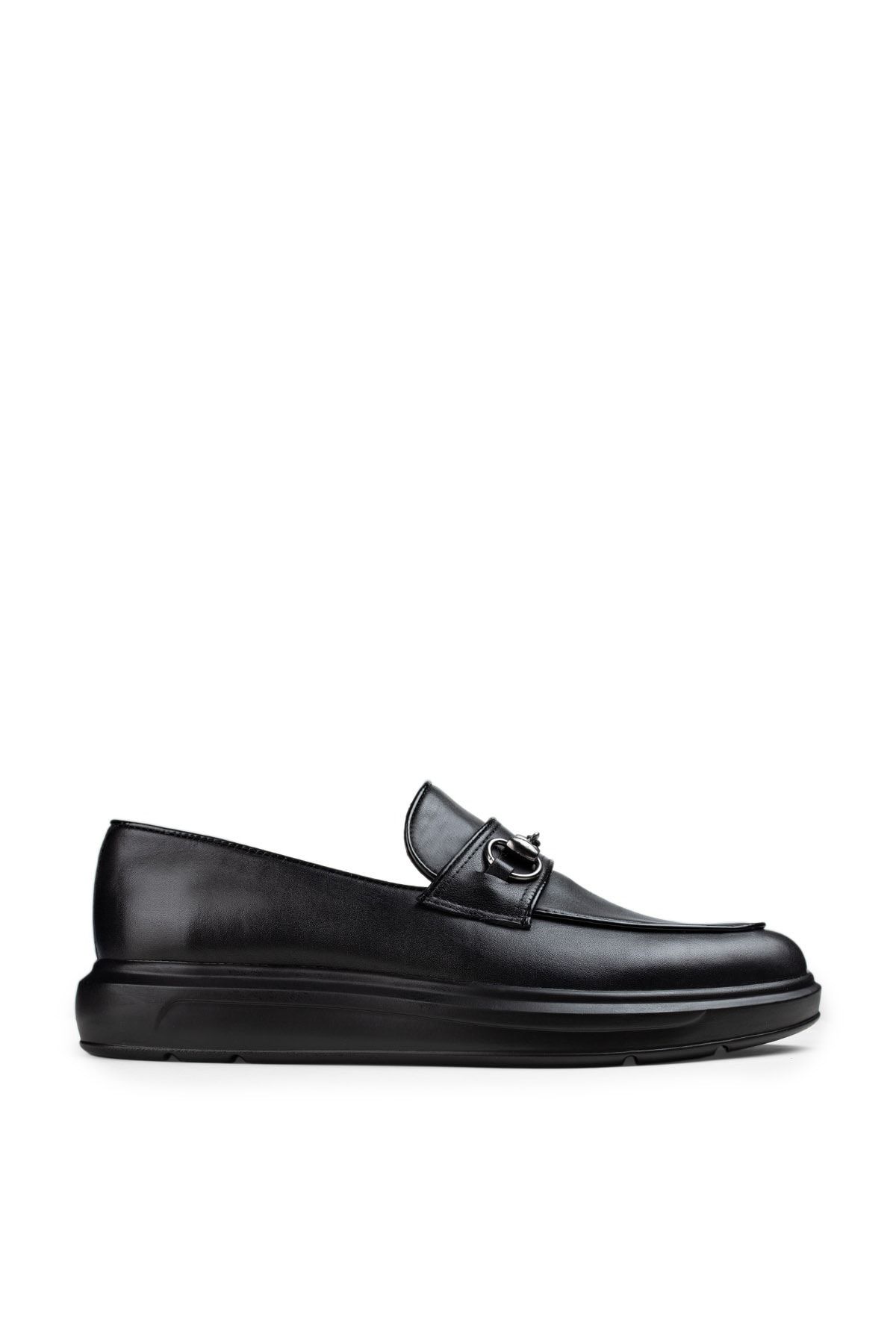 Deery Hakiki Deri Siyah Tokalı Comfort Erkek Loafer