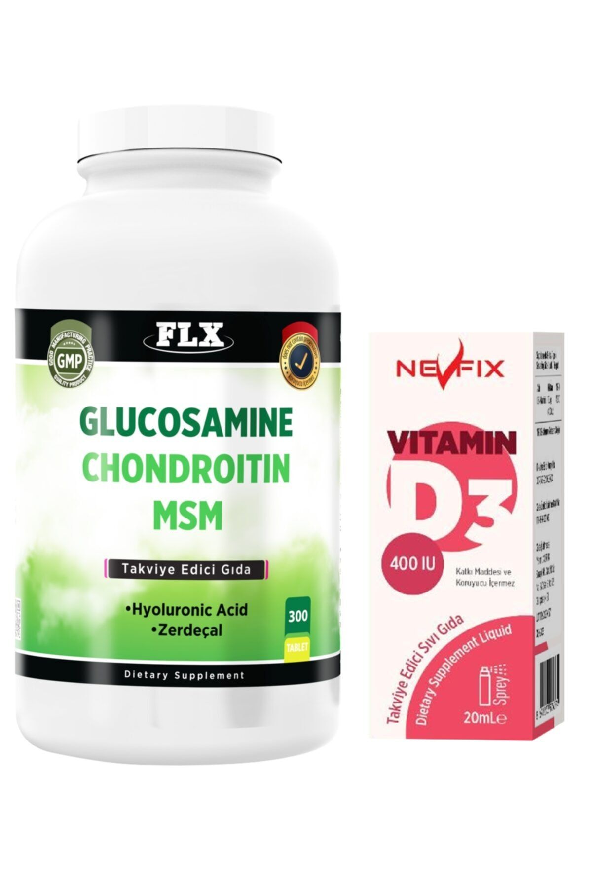 Nevfix Glukozamin Kondroitin Msm Hyaluronic Acidl 300 Tablet Vitamin D3