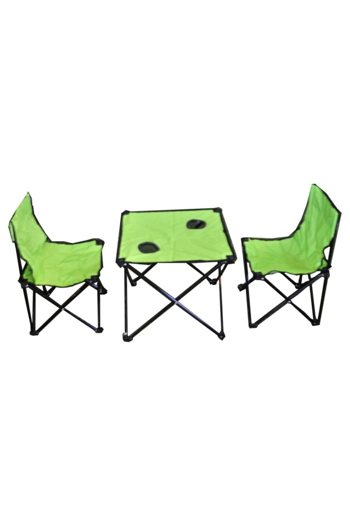 And Outdoor Andoutdoor 2 Sandalye 1 Masa Çantalı Set Yeşil And200