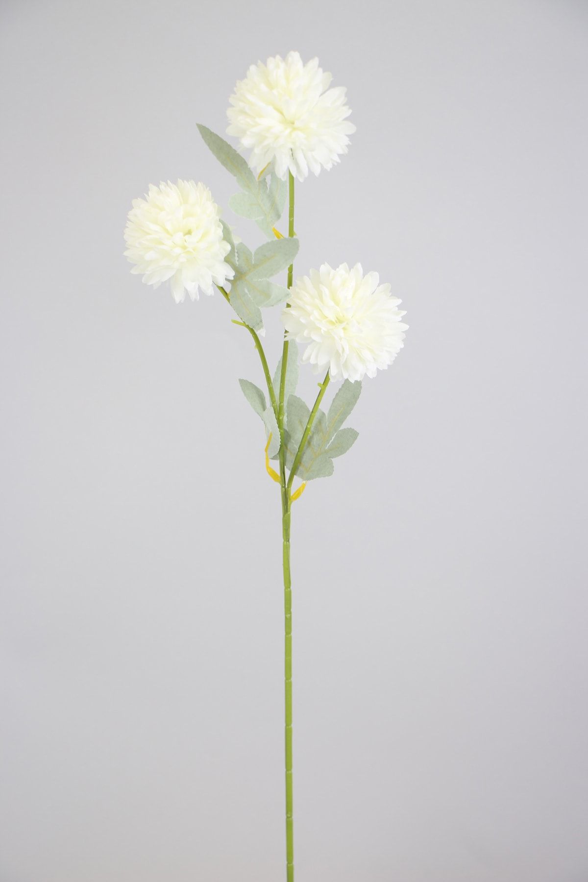 Yapay Çiçek Deposu Yapay Çiçek 3lü Top Karanfil Dalı 62 Cm Beyaz