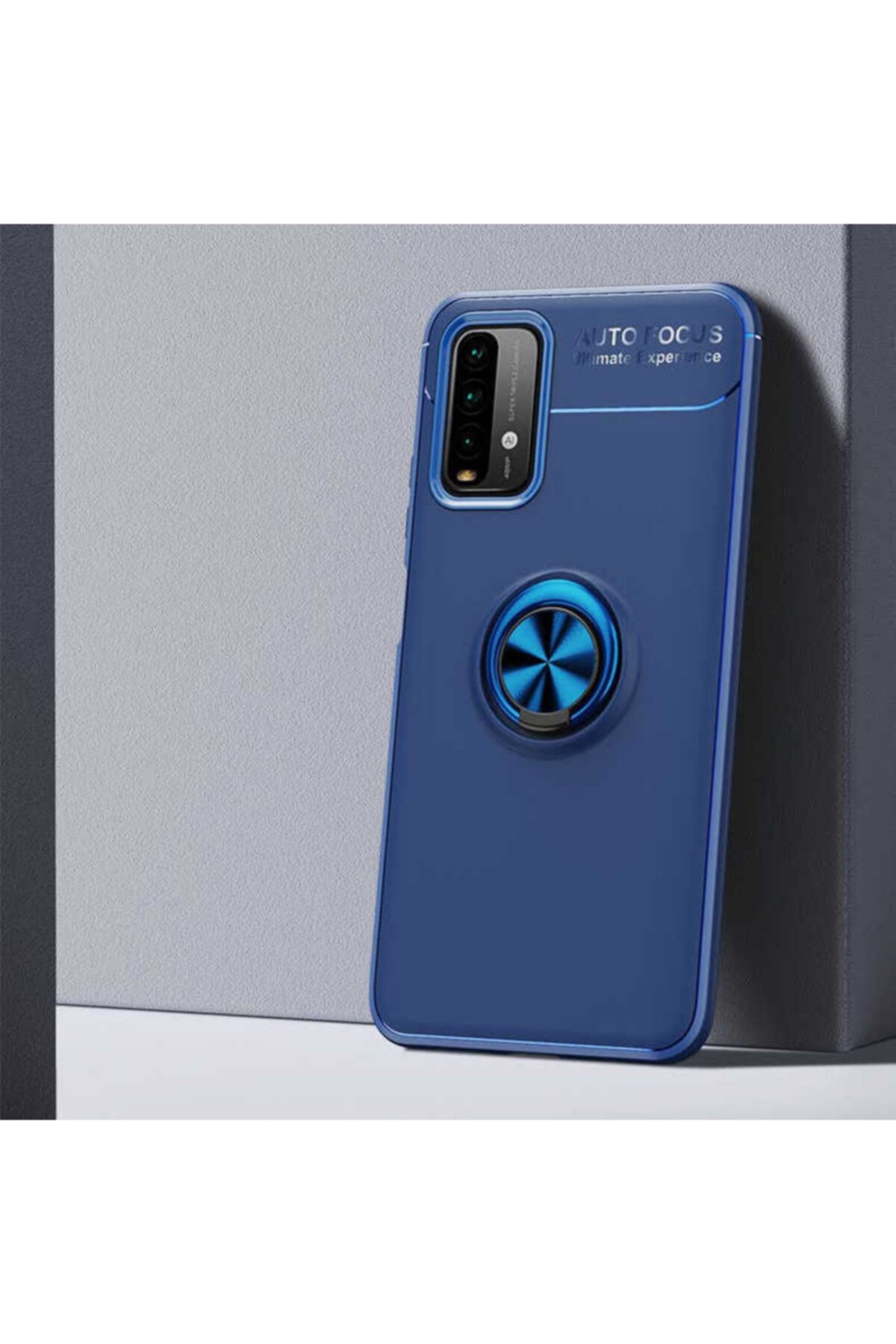 Cep prime Xiaomi Redmi 9t Uyumlu Kılıf Darbe Emici Kamera Koruyuculu Yüzüklü Mıknatıslı Standlı Ravel Silikon