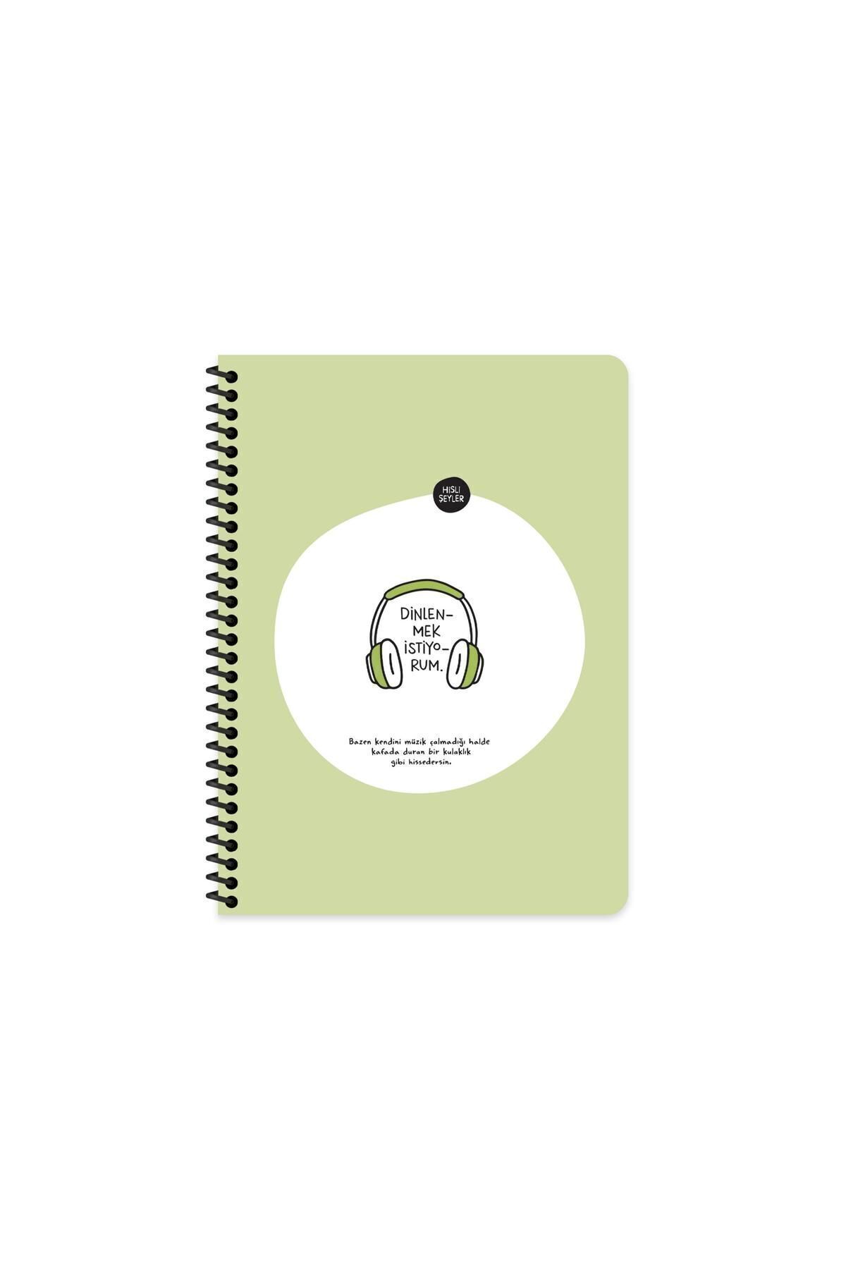Hisli Şeyler 16,5*22,5 80Yp.Çiz.Stickerli Defter - Dinlenmek İstiyorum