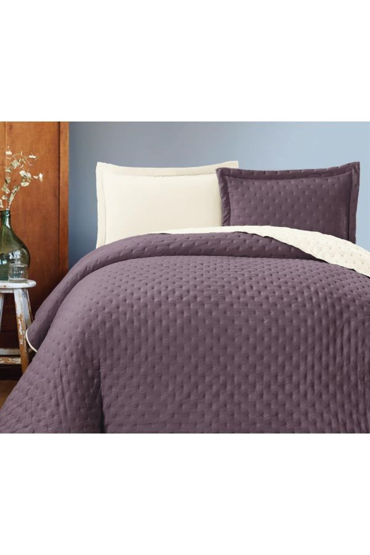 Bella Home Washed Soft Çift Taraflı Yatak Örtüsü Seti