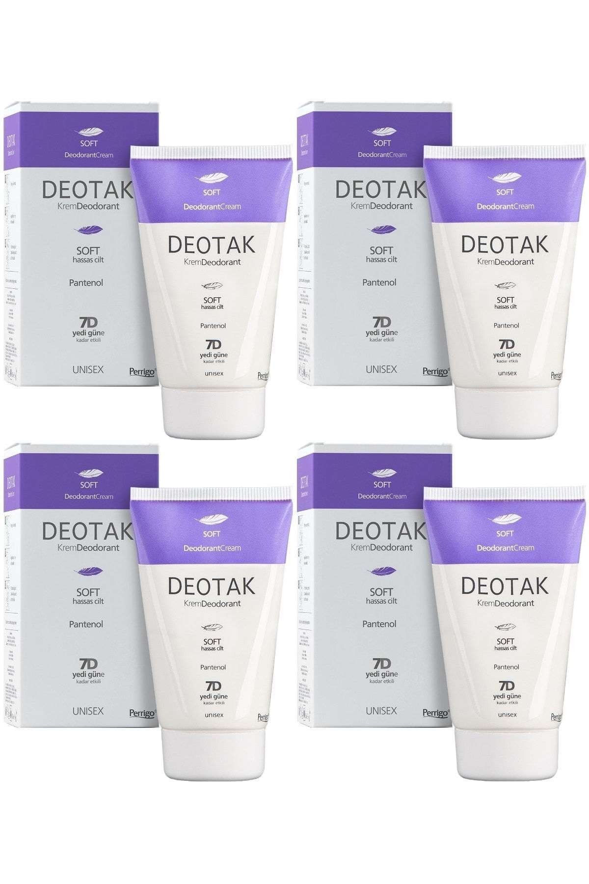 Deotak Krem Deodorant 35ML Soft (Hassas Cilt) (4 Lü Set)
